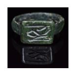 MEDIEVAL BRONZE RING WITH SYMBOL