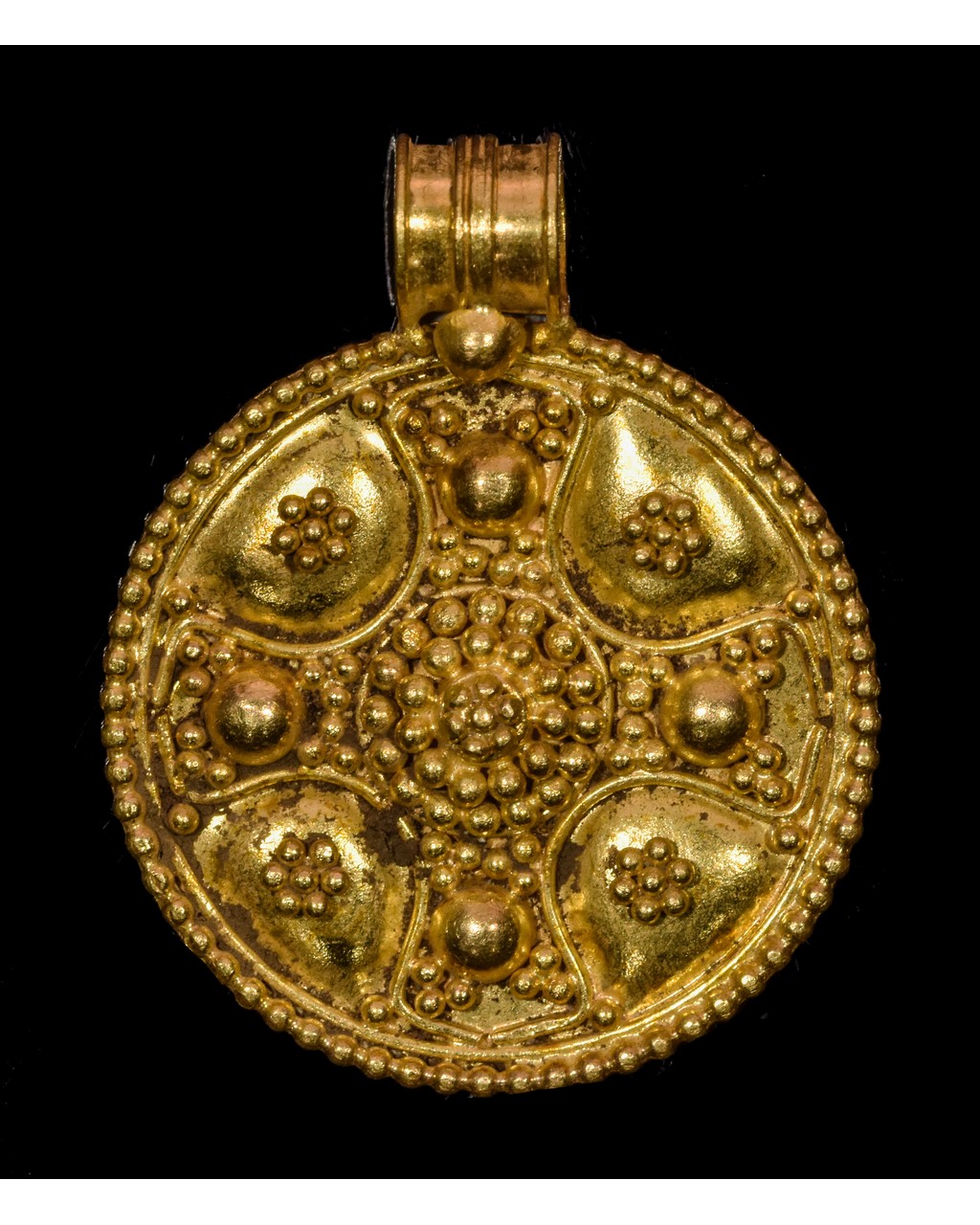 RARE VIKING GOLD PENDANT WITH CROSS