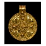 RARE VIKING GOLD PENDANT WITH CROSS