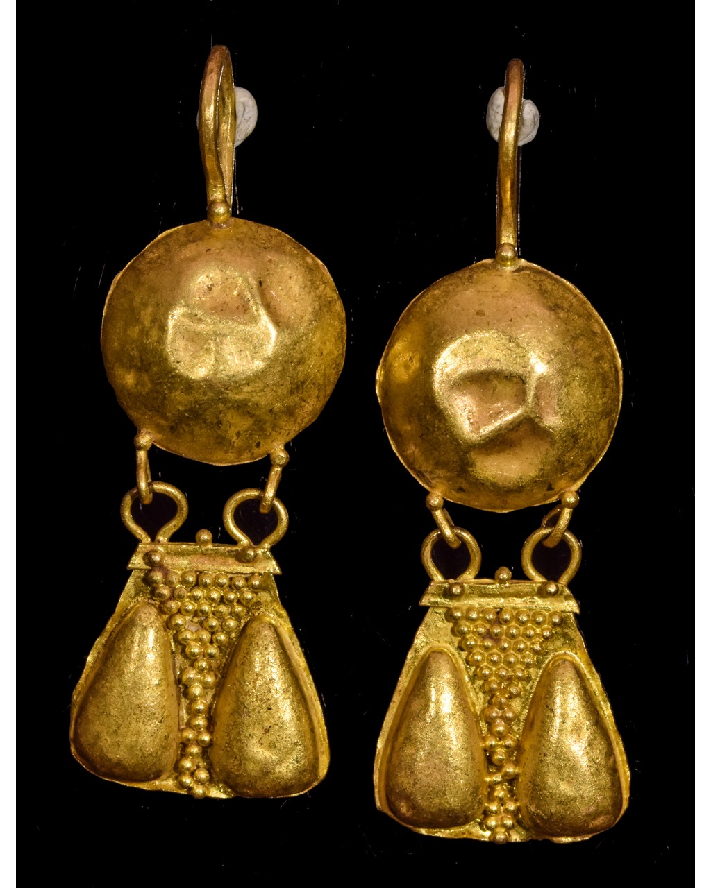 PAIR OF GREEK HELLENISTIC GOLD EARRINGS