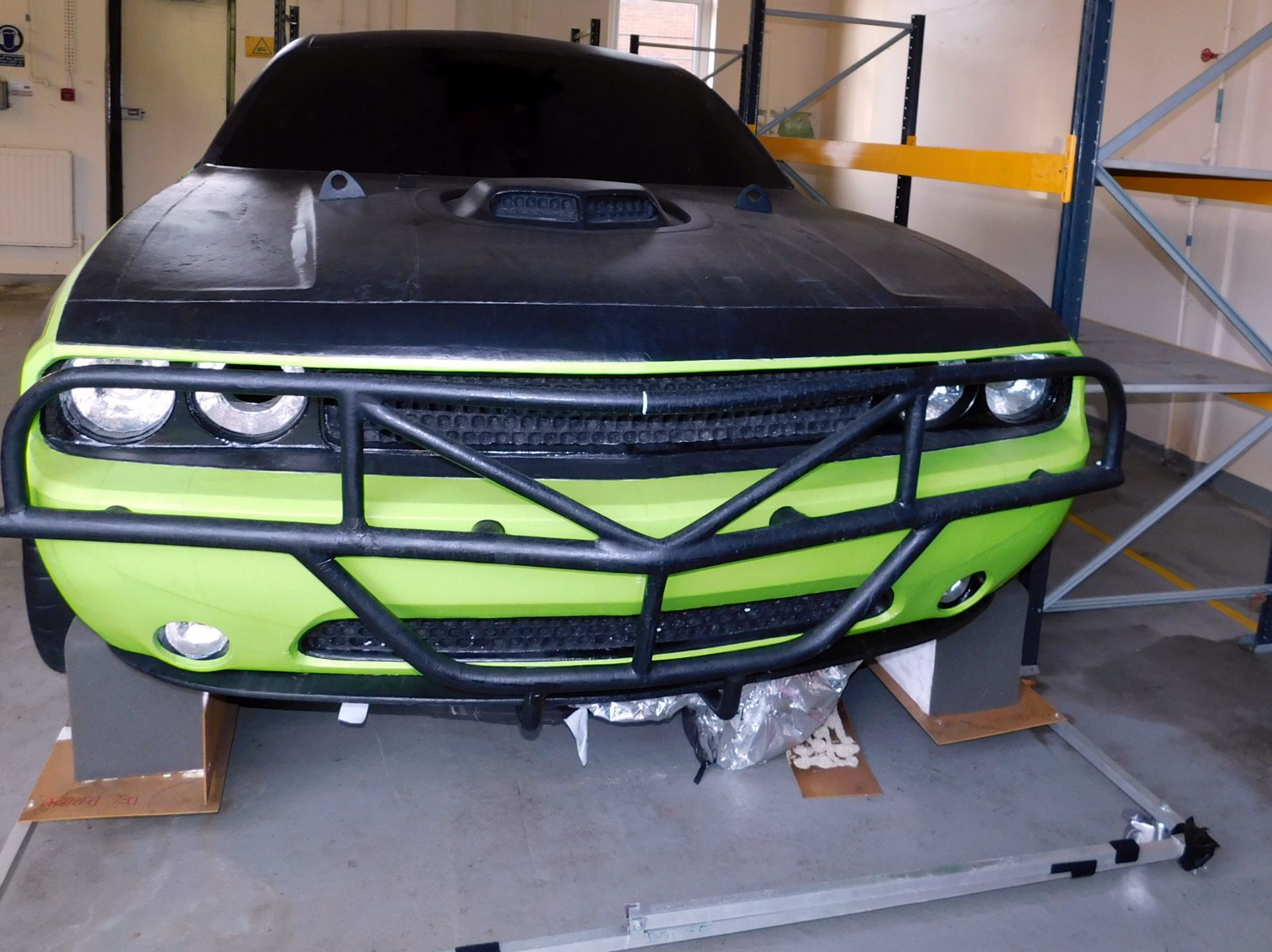 “Gear Factor” Helium Filled Flying Full Size Green/Black Dodge Challenger Model with 4 Electric - Image 5 of 13