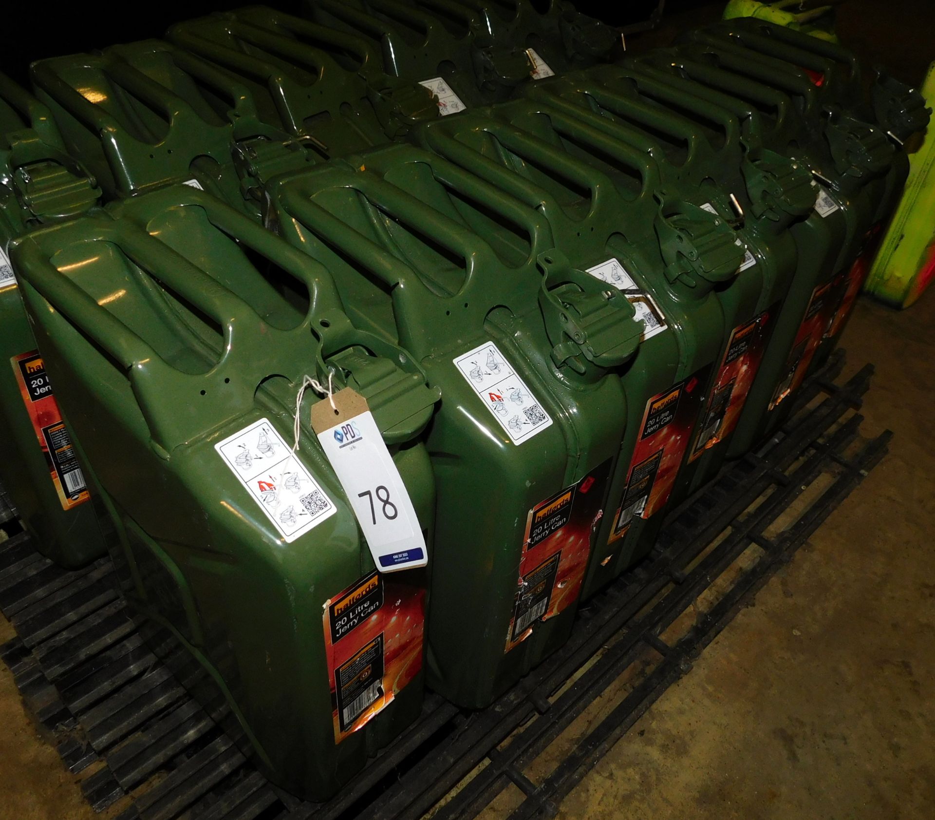 6 Halfords Steel 20ltr Jerry Cans (used for petrol)