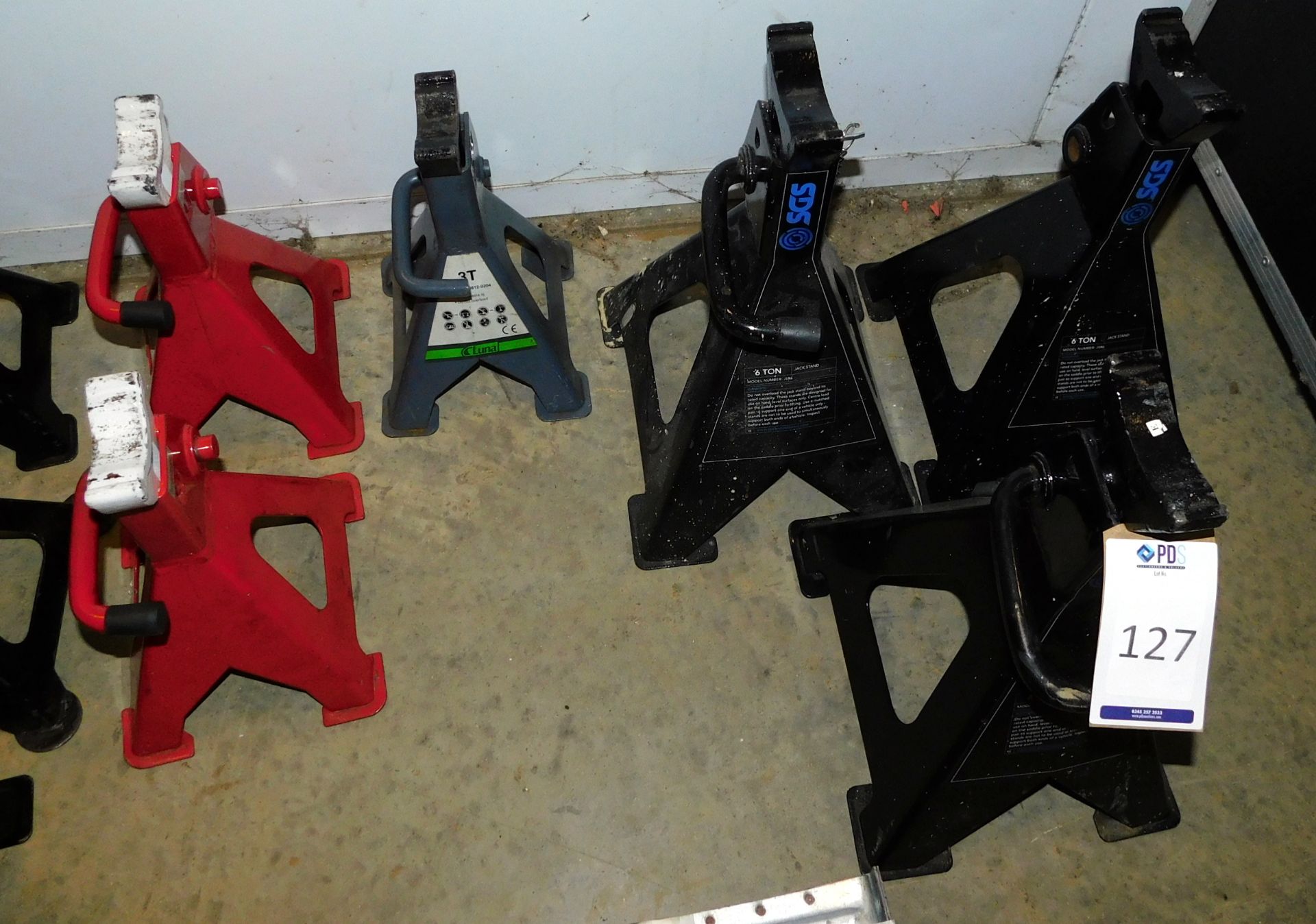 6 Assorted Axle Stands, 2t-6t