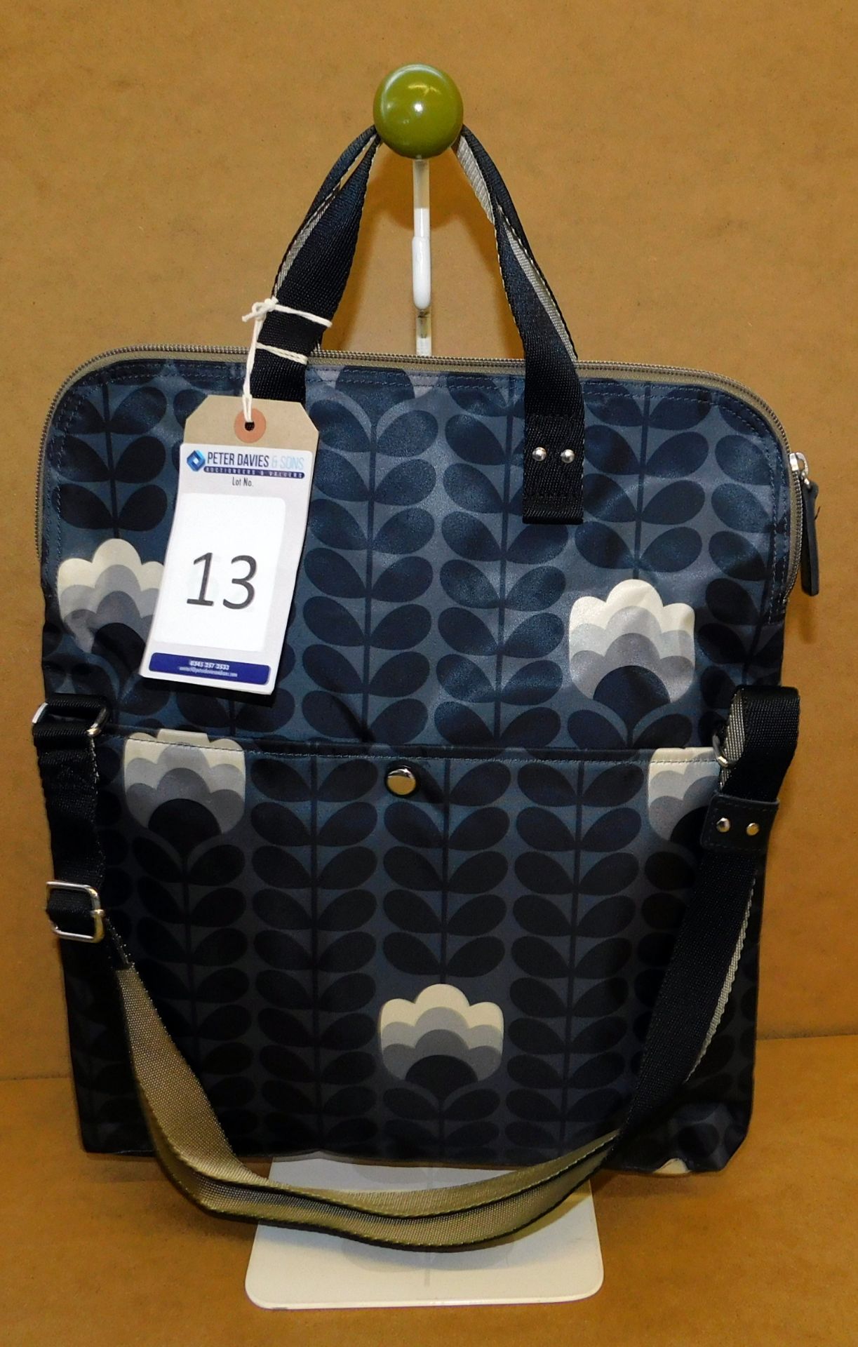 Orla Kiely Buttercup Stem Foldover Tote, Dusk (Ex-Display) (RRP £155) (Located Stockport)