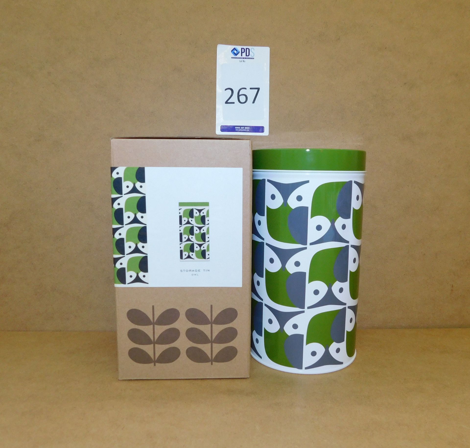 146 Orla Kiely Storage Tins Owl (Located Stockport)