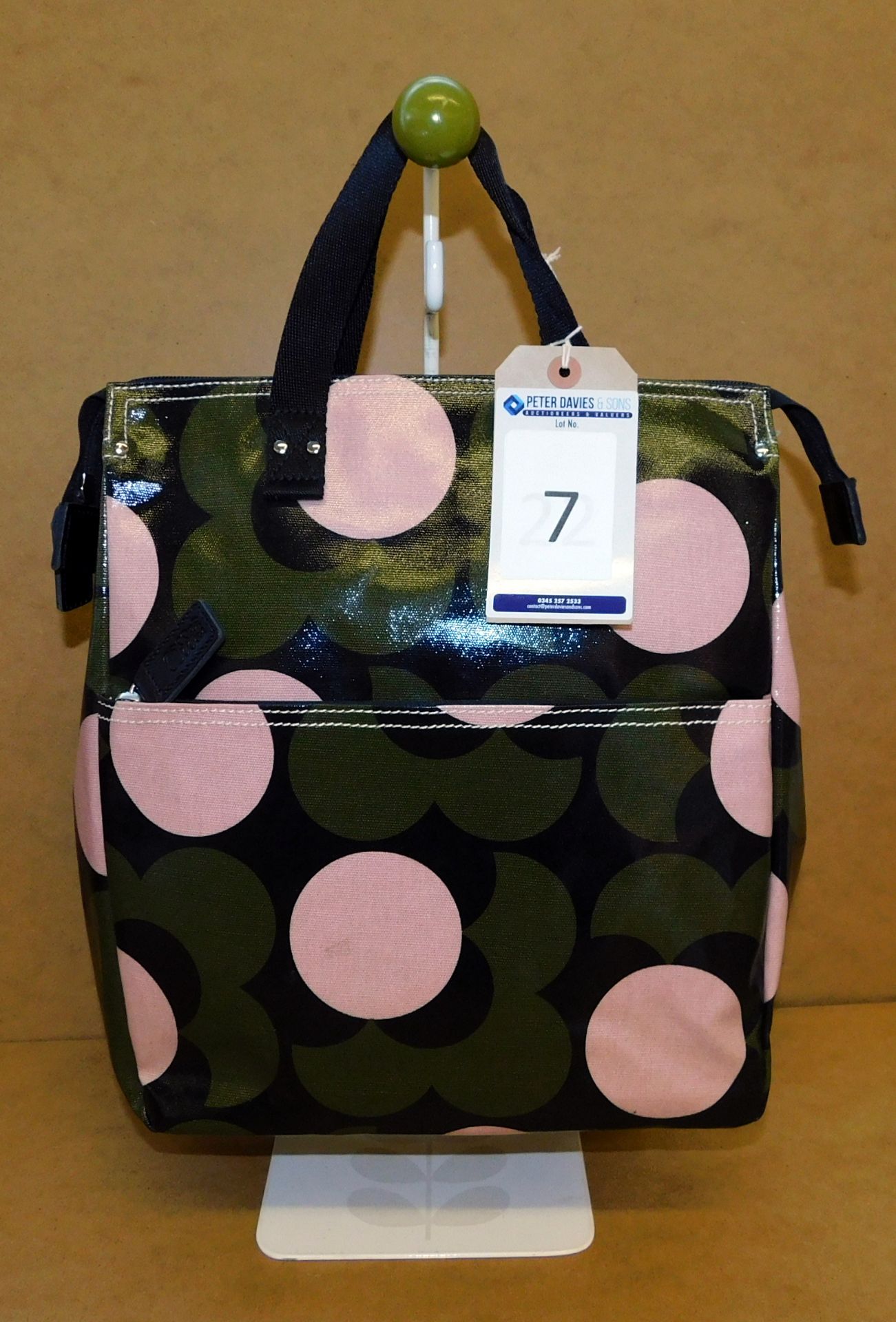 Orla Kiely Shadow Flower Backpack, Forest (Ex-Display) (RRP £120) (Located Stockport)