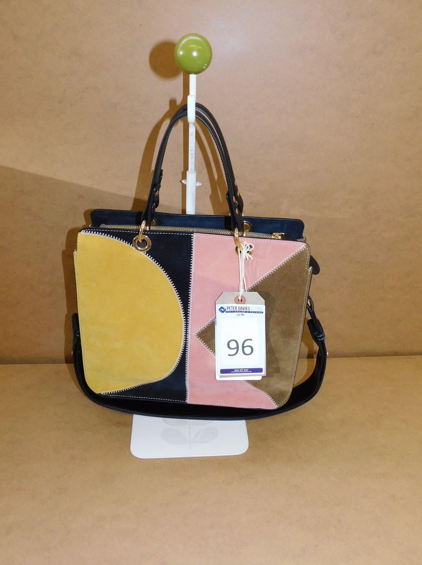 Orla Kiely Suede OK Carrie Bag, Multi (Ex-Display) (RRP £440) (Located Stockport)