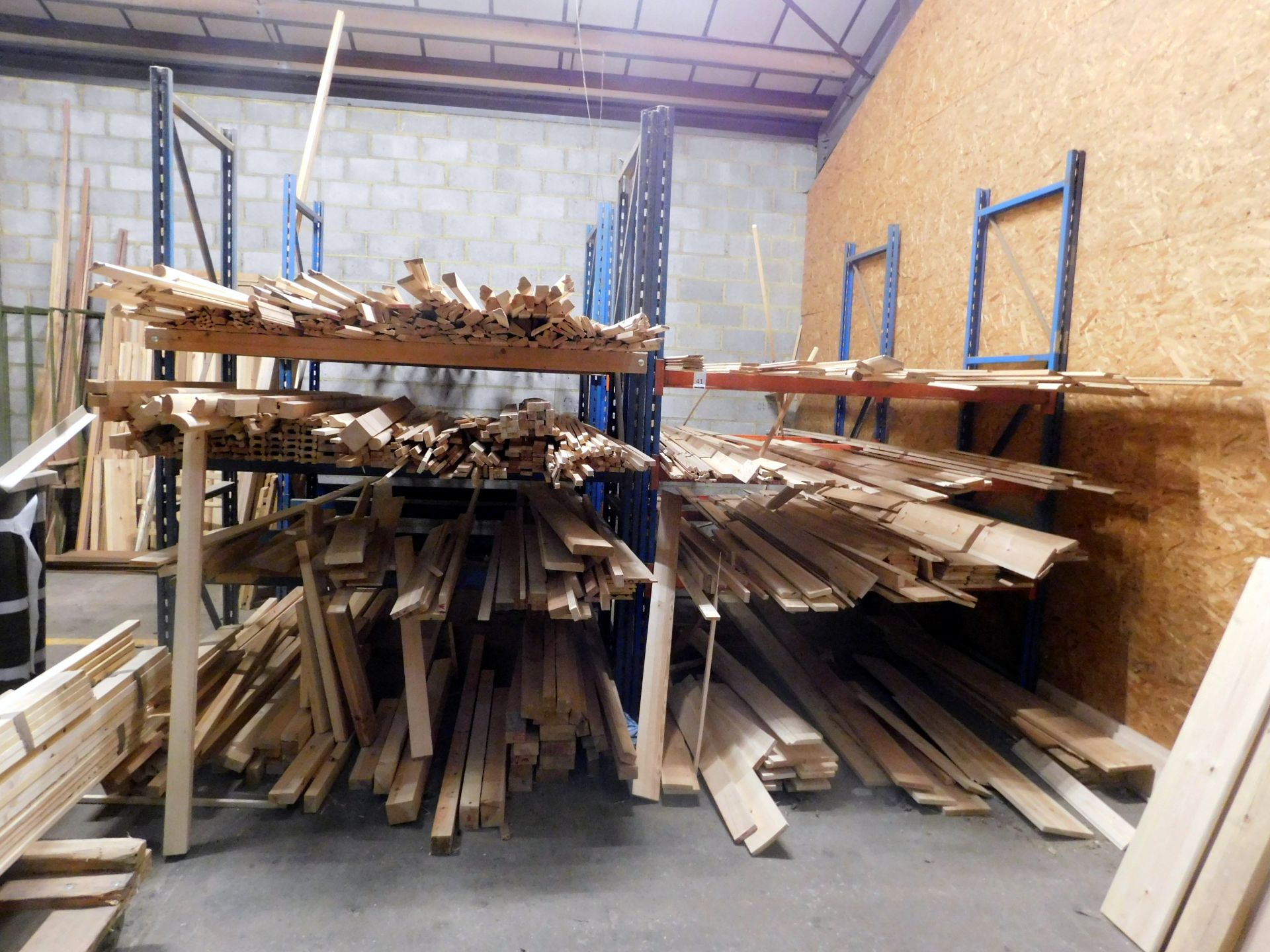 Four Bays Of Light Weight Pallet Racking (Collection Delayed to 12 noon on Thursday 21st