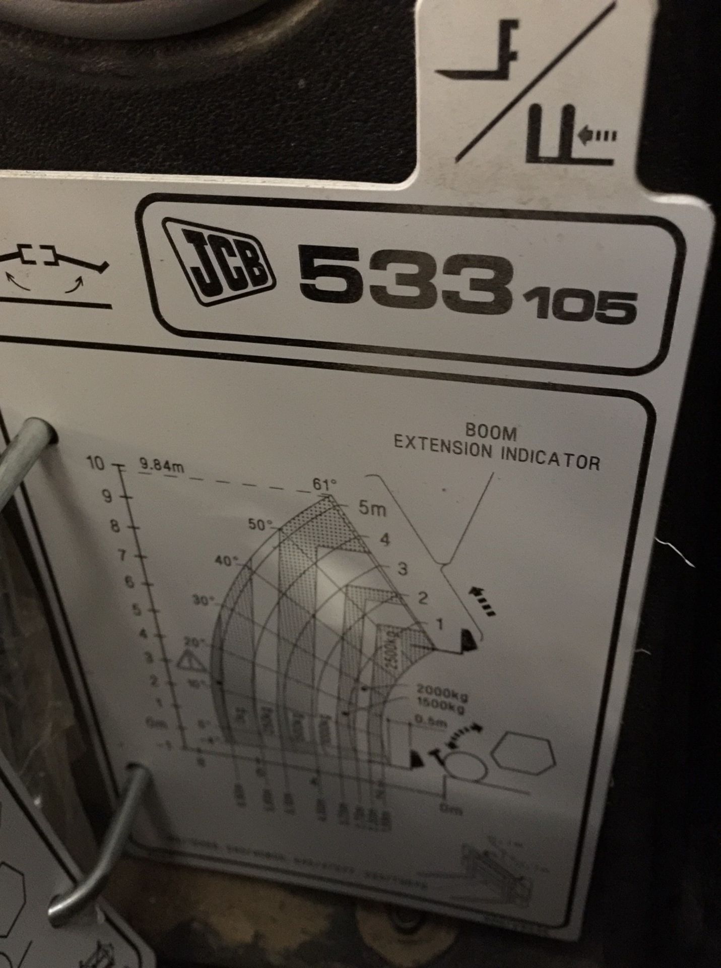 JCB 533-105 Telehandler, FM18 MKN, first registered 13/8/18, s/n JCB5AH7GPJ2728772, c/w Forks & Q- - Image 24 of 24