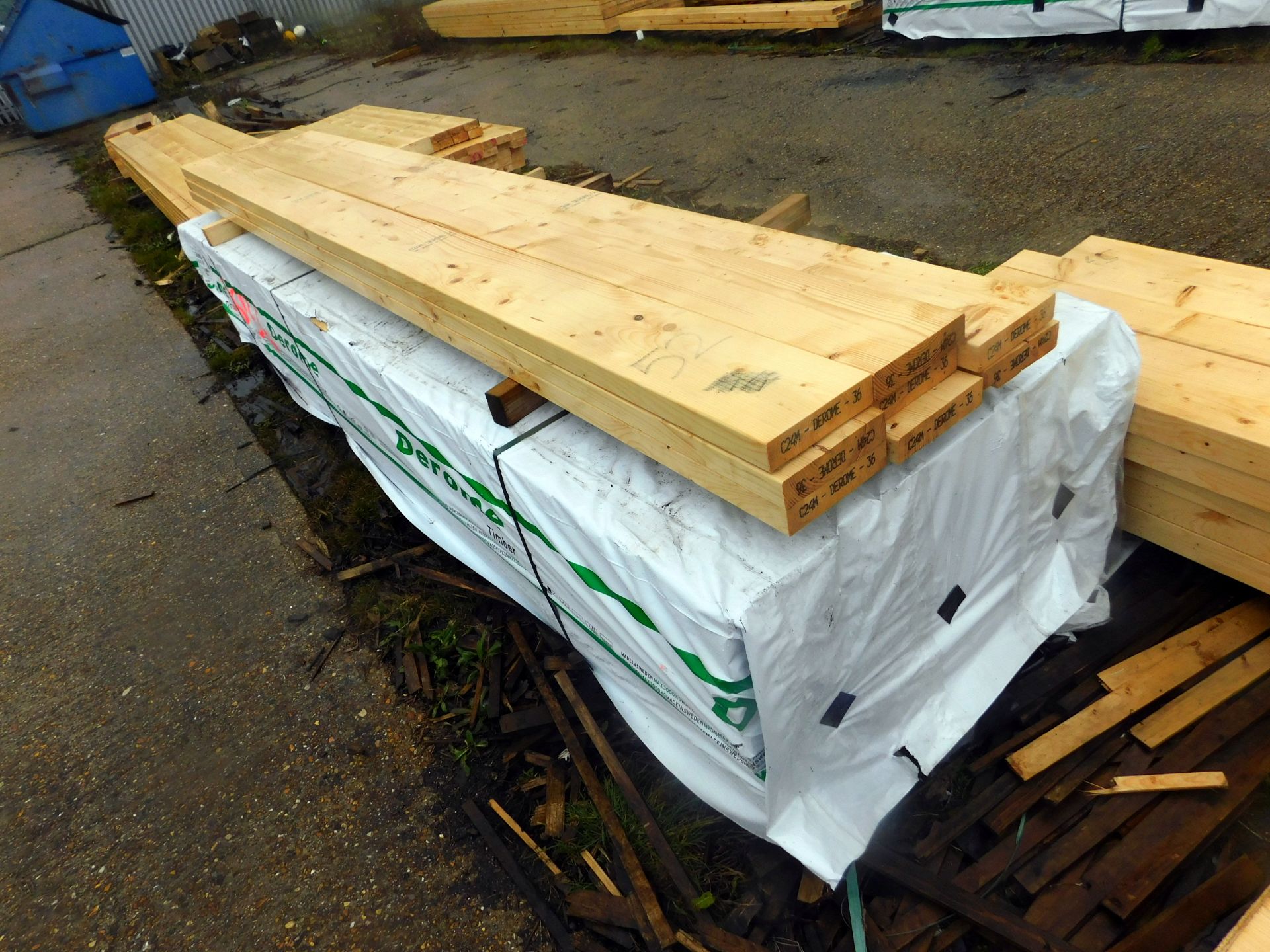 68 Lengths of C24 White Wood 47 X 200mm 3.6m (Located Ramsgate)