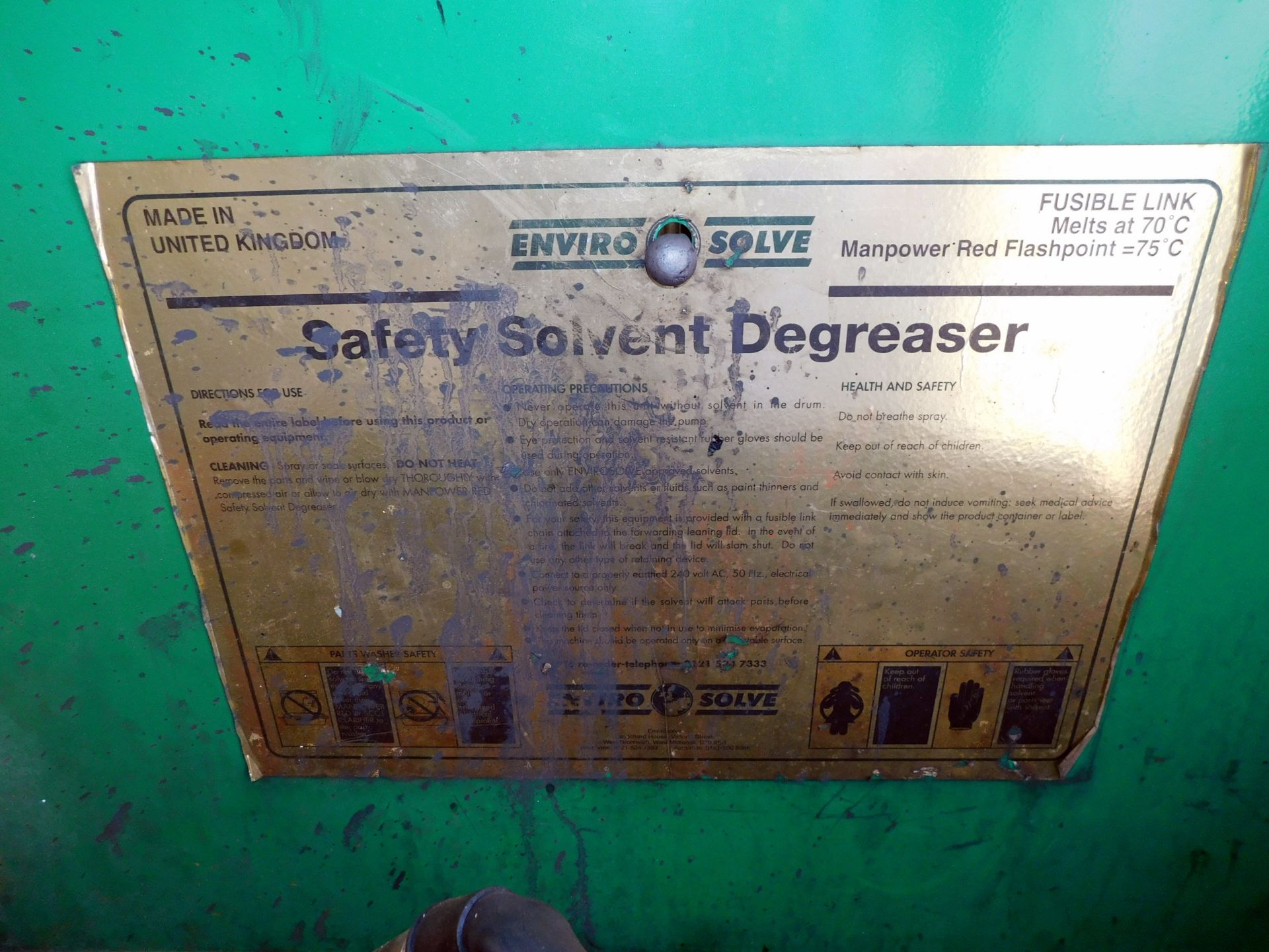 Enviro Solve Safety Solvent Degreaser (Located Warrington) - Image 4 of 4