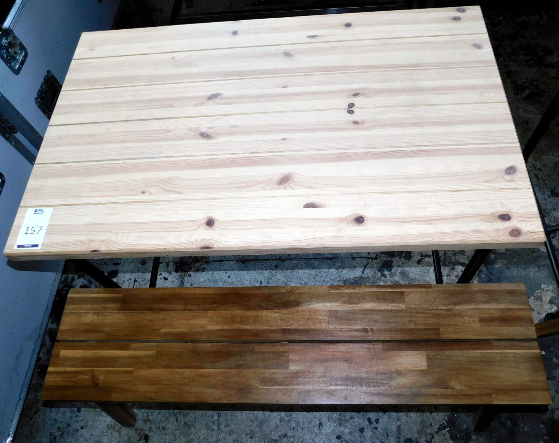 Wooden Table & Bench (Located Stockport)