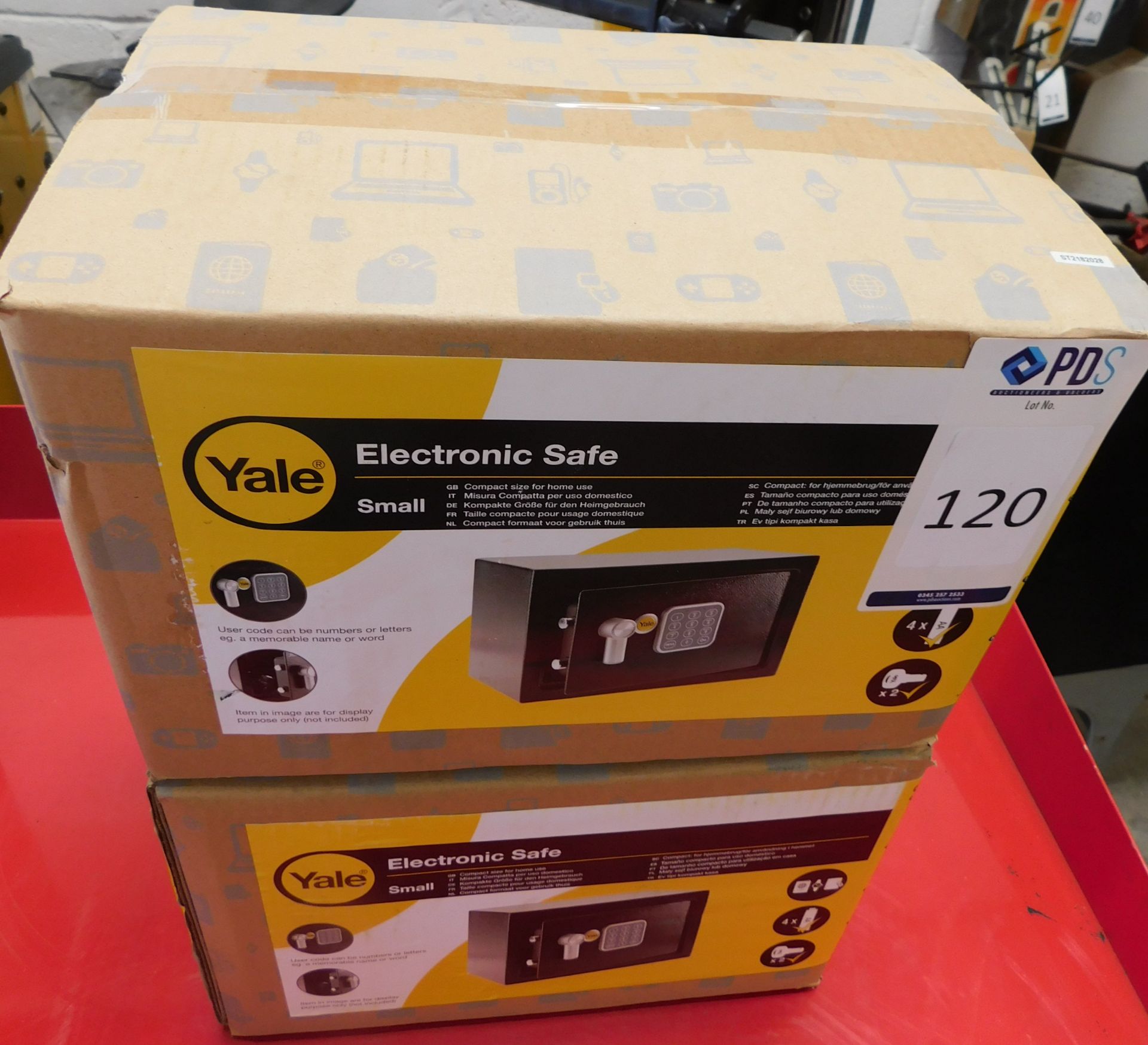 Two Yale Electronic Small Safes, Model Number YSV/200/DB1 (Boxed As New)