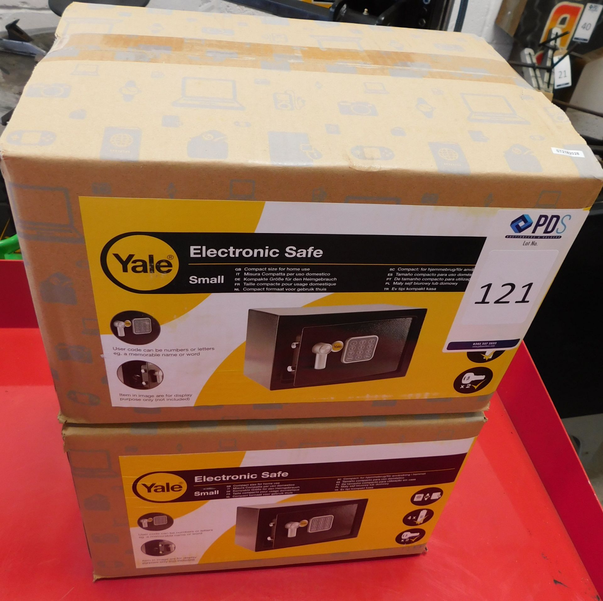 Two Yale Electronic Small Safes, Model Number YSV/200/DB1 (Boxed As New)