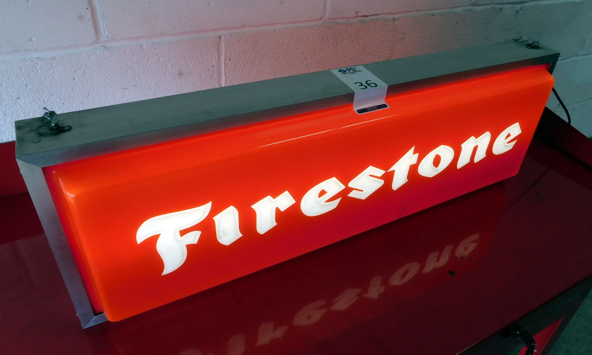 Firestone Aluminium Framed Reproduction Illuminated Sign - Image 3 of 3