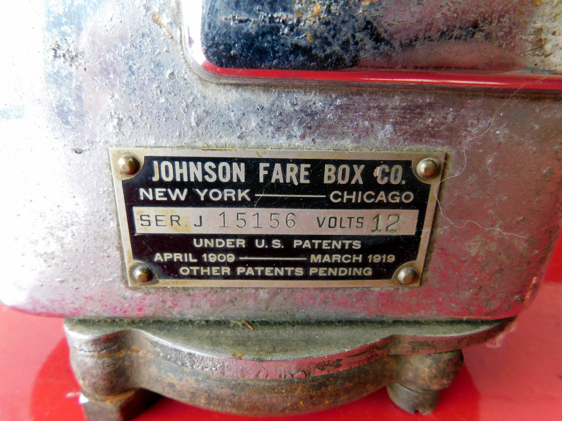 Johnson Fare Box Co New York – Chicago Meter, Serial Number 15156 - Image 2 of 2