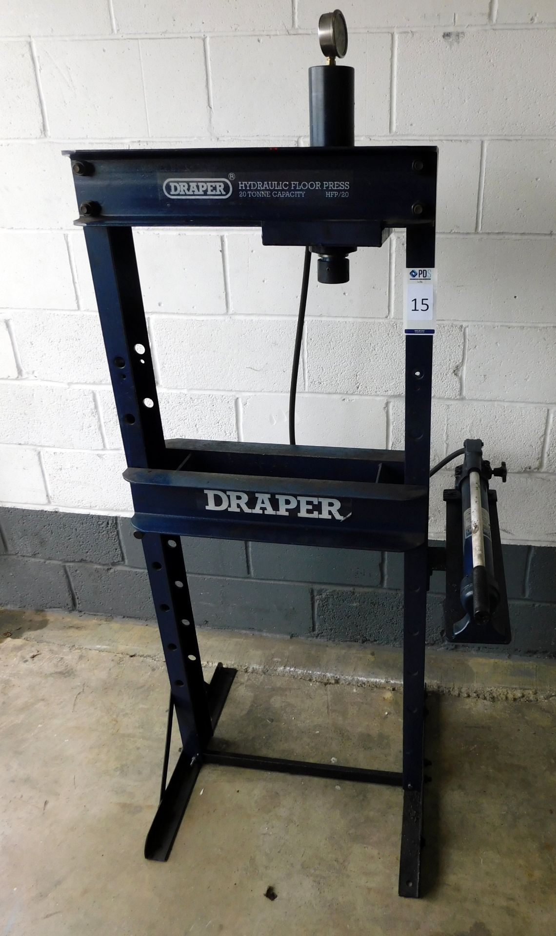 Draper 20t Hydraulic Floor Press, Serial Number 58159