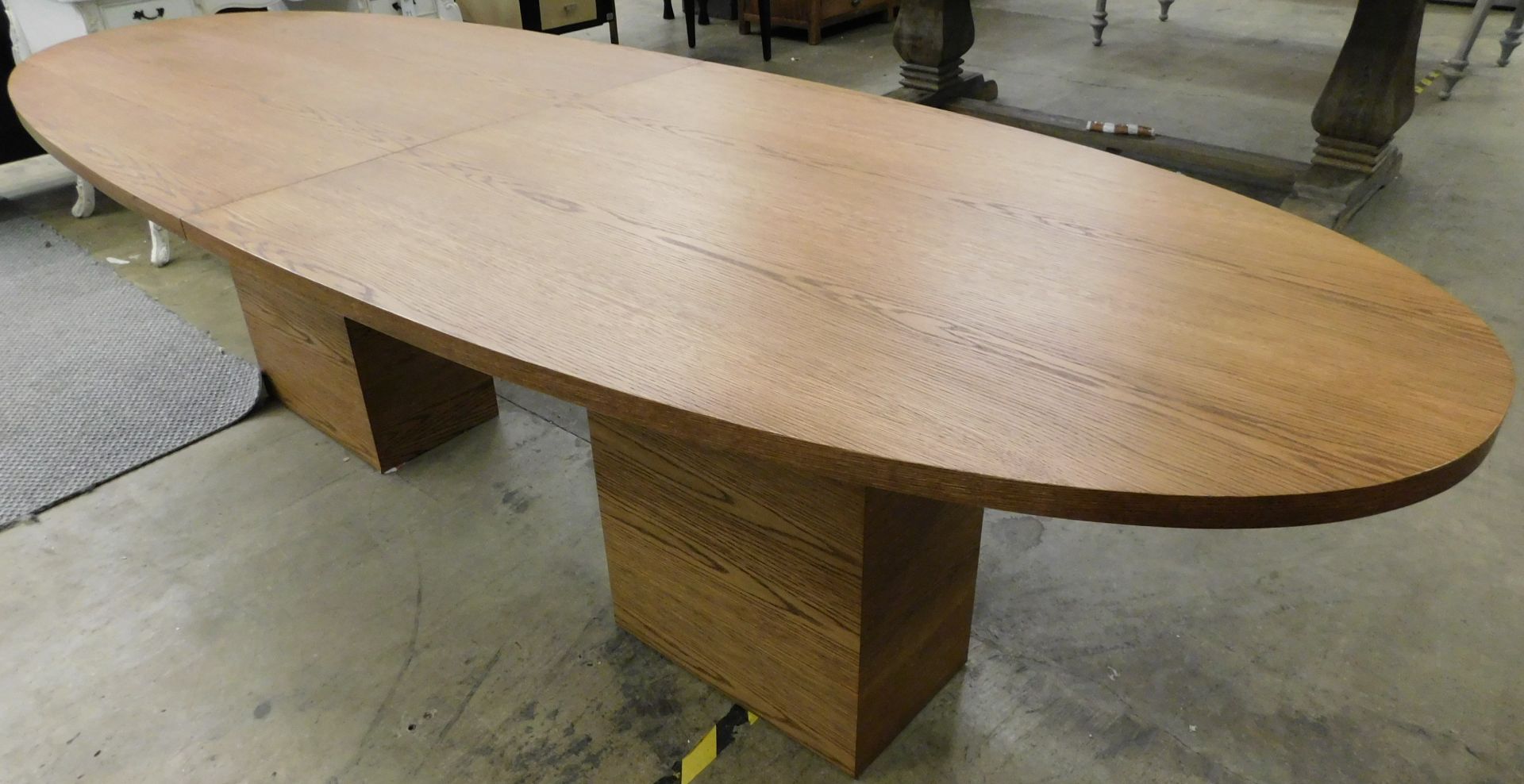 Michael Northcroft Bespoke Elliptical Shaped Dining Table In Medium Oak (Approximate Retail £3,
