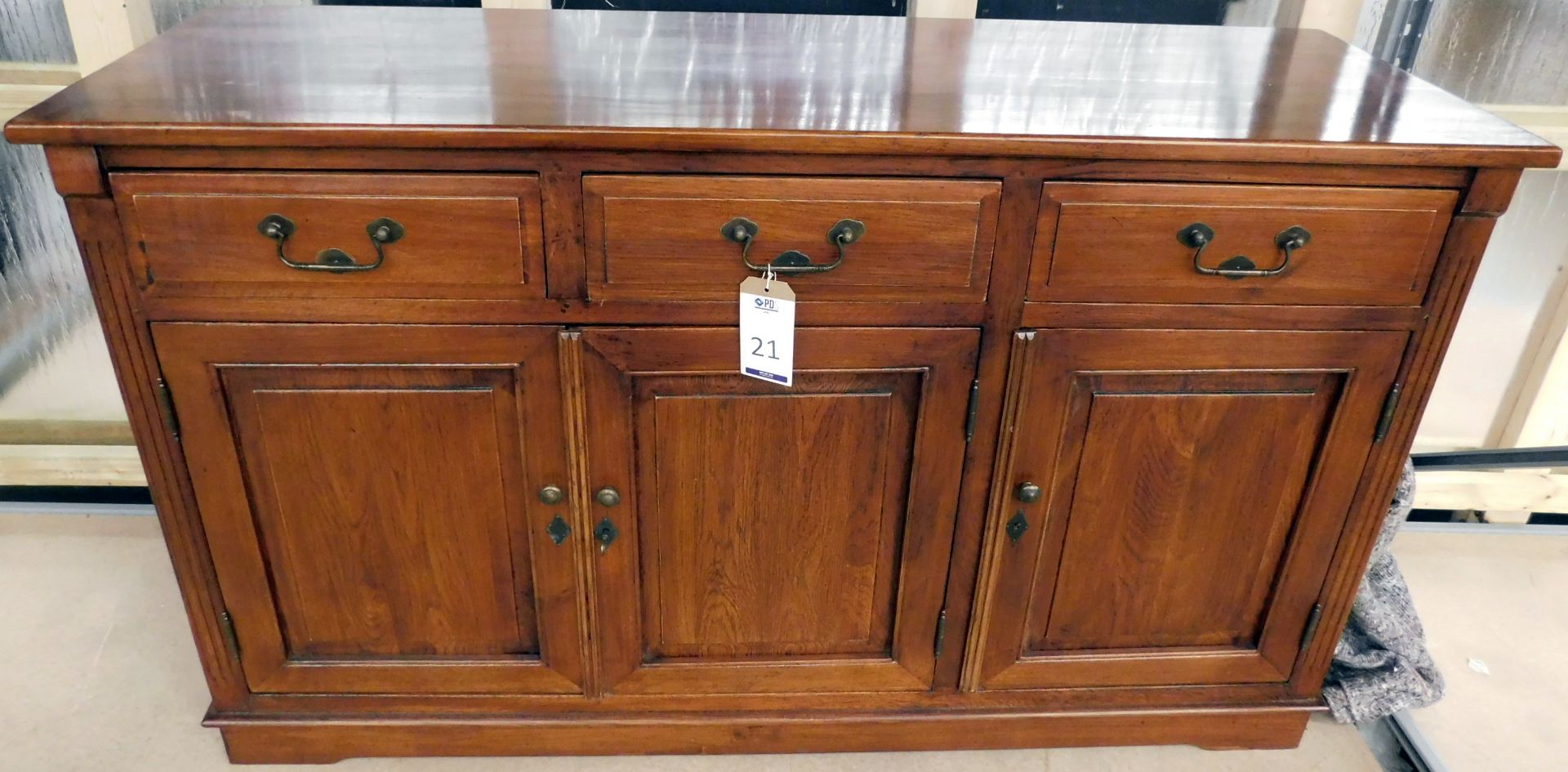 Eichholtz Three Drawer Medium Oak Traditional Style Sideboard Fitted 3 Drawers Above 3cupboards ( - Image 2 of 2