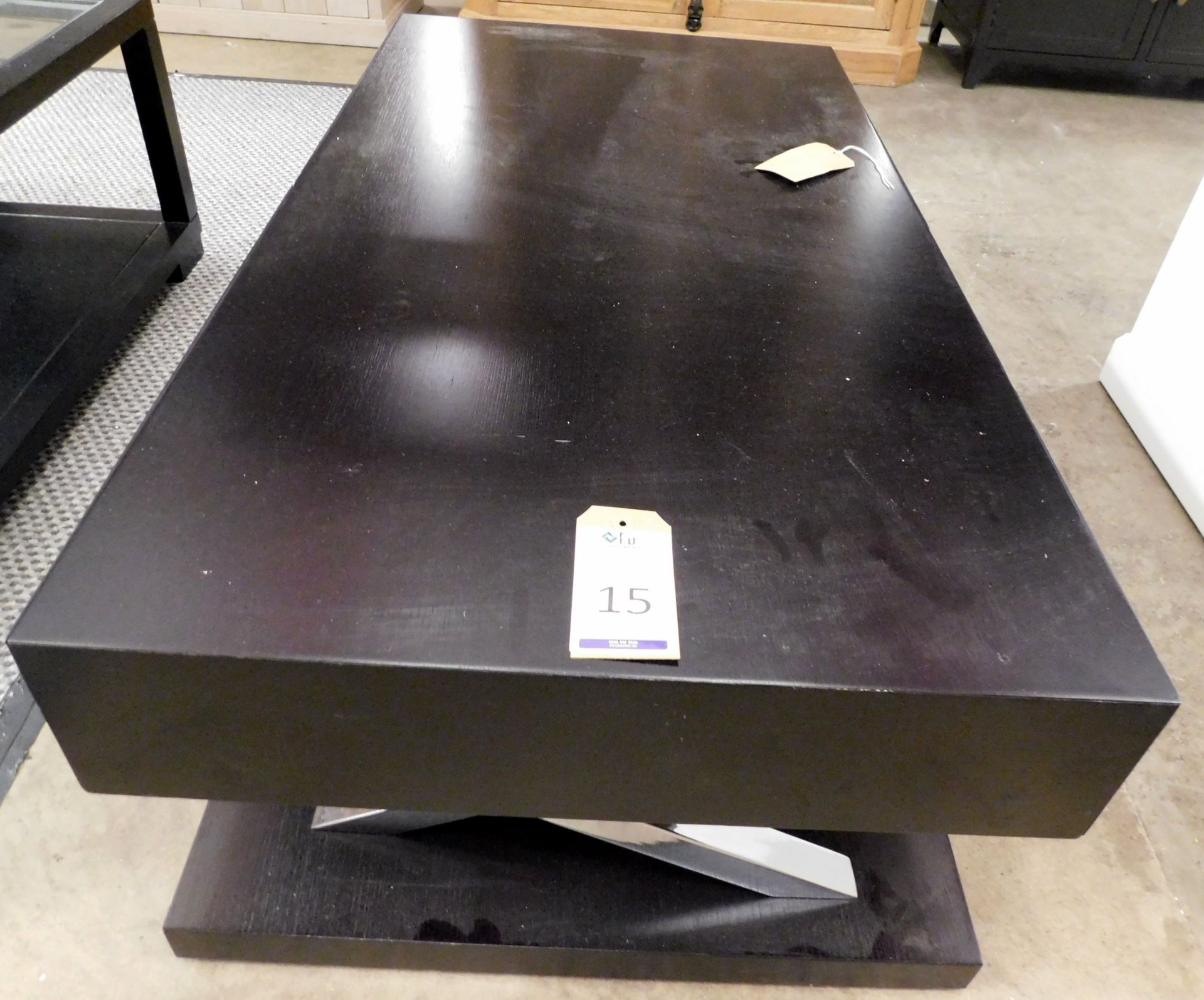 Ecco Trading “Xora” Coffee Table In Painted Oak With Chromium Plated Supports (Approximate Retail £ - Image 2 of 3
