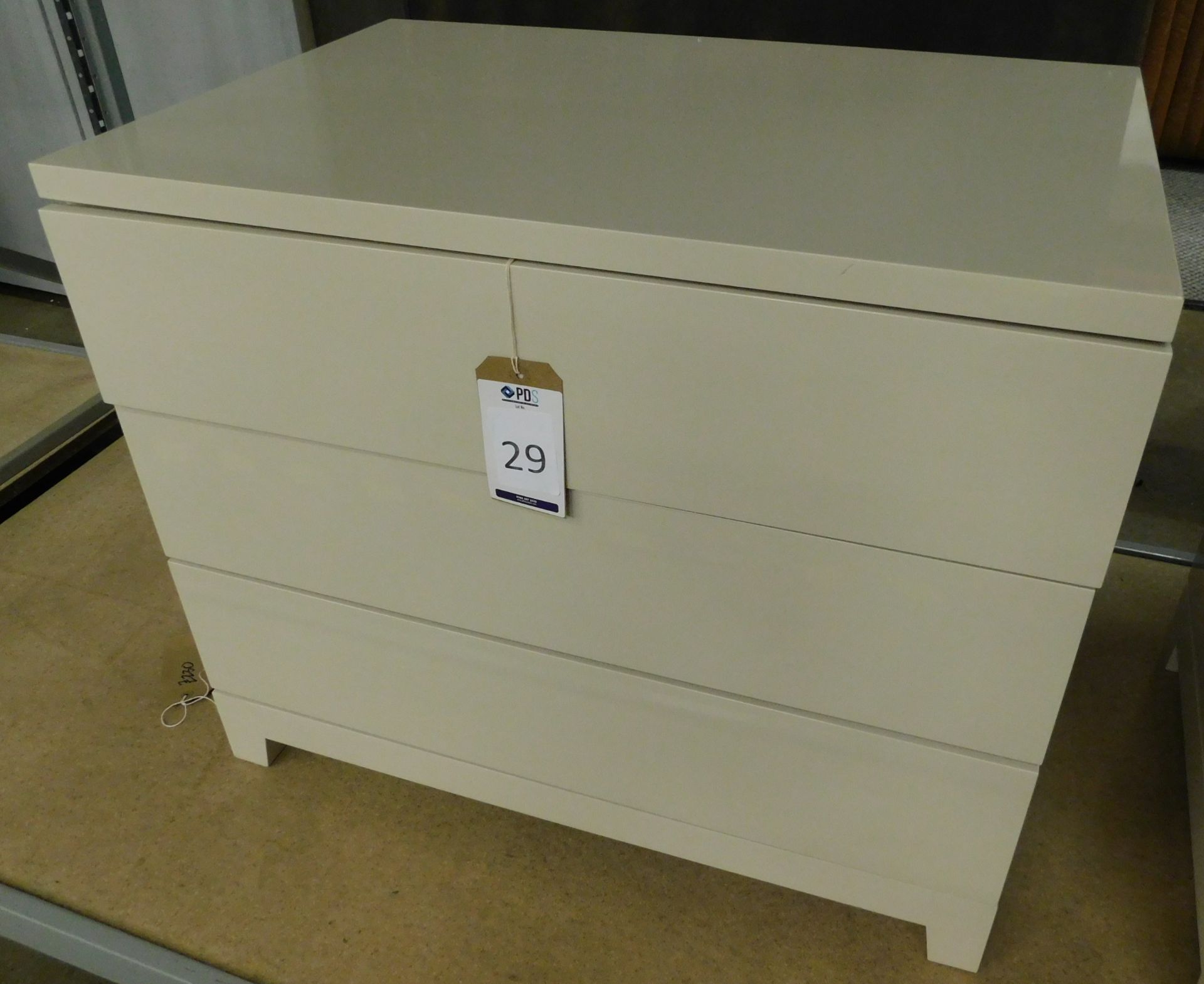 Pair Of Michael Northcroft Bespoke White Lacquered Bedside Cabinets Each Fitted Three Drawers (