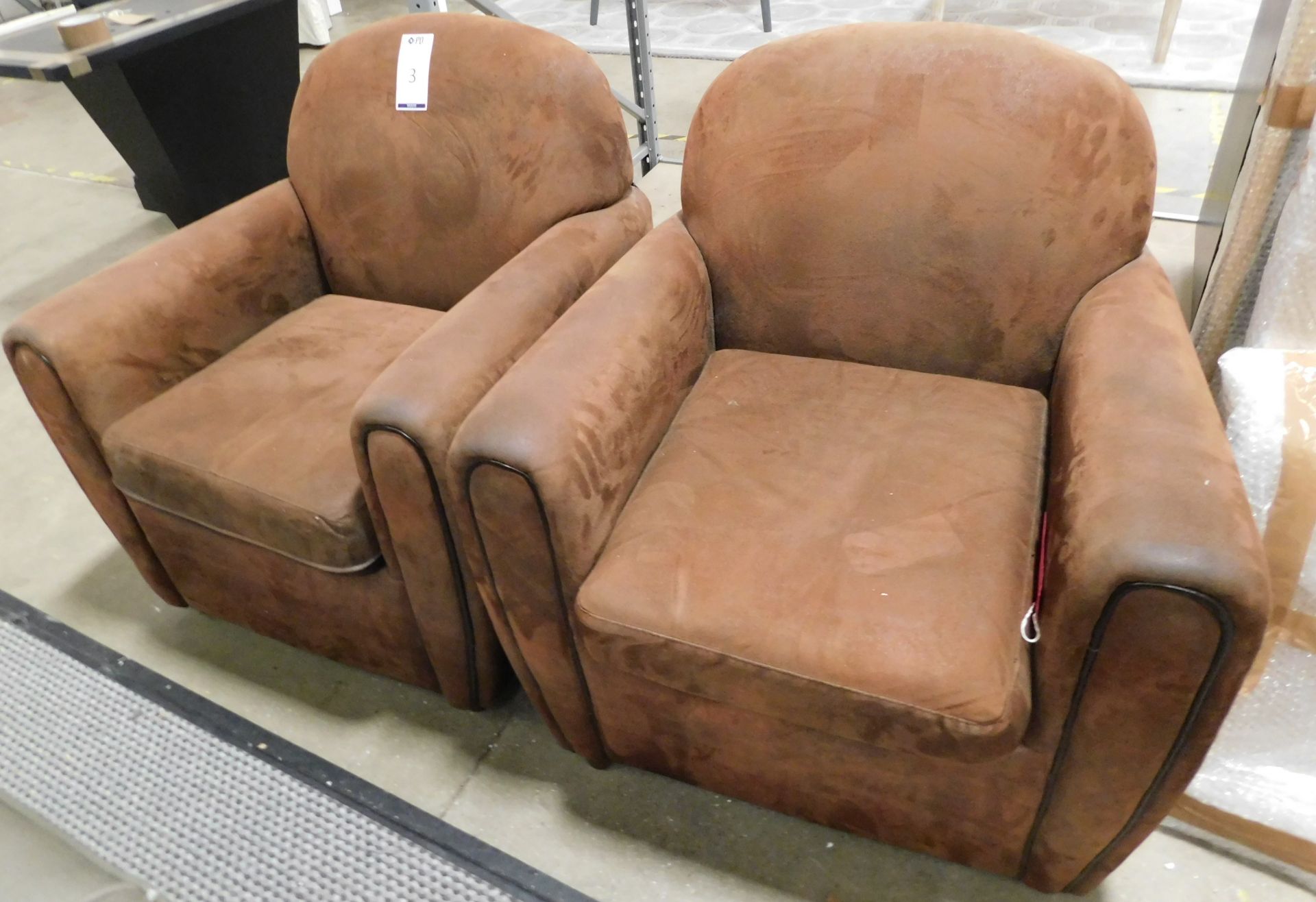 Pair Of Jamesons “Tobacco” Bespoke Armchairs (Approximate Retail £750 Each)