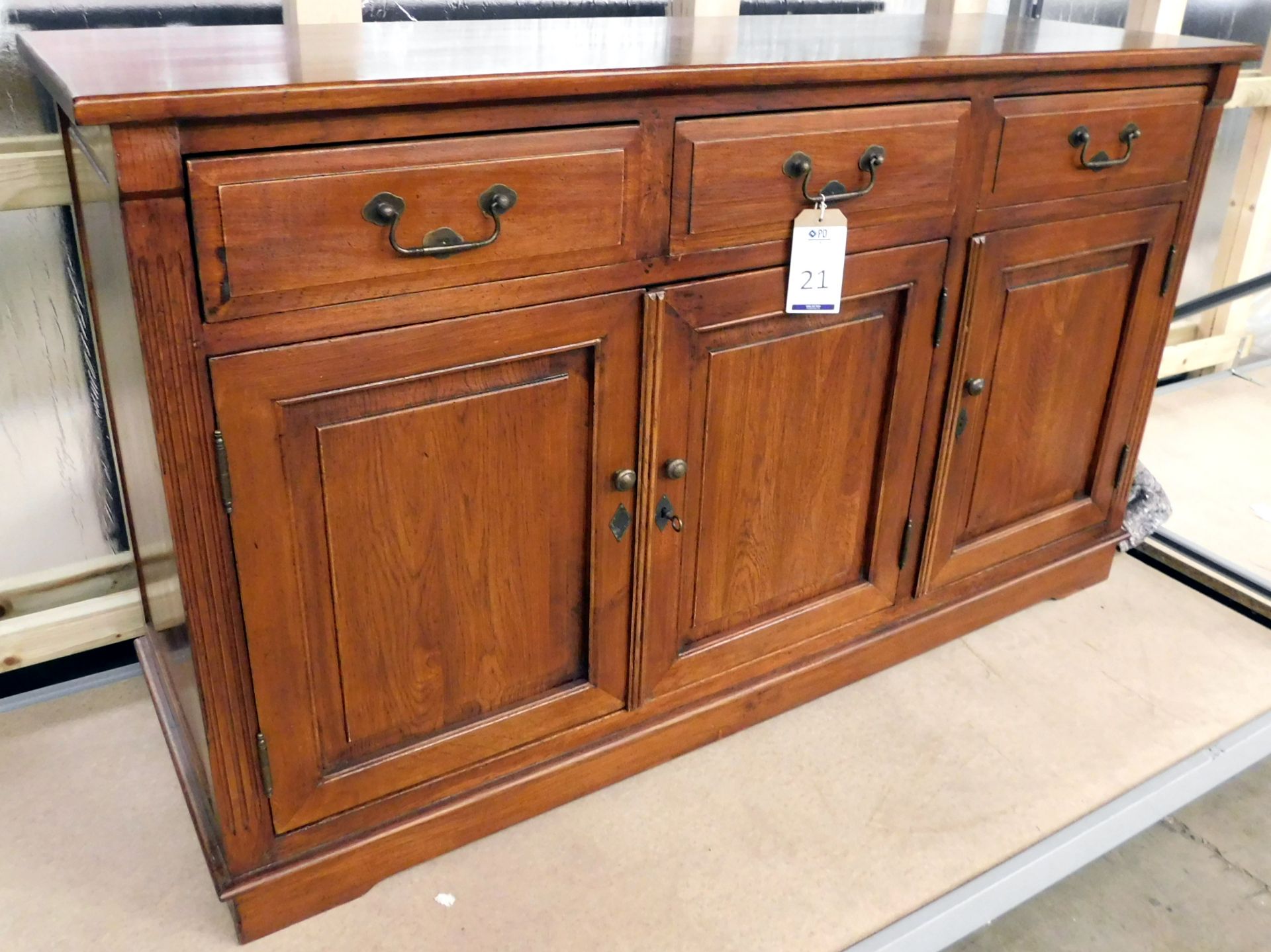 Eichholtz Three Drawer Medium Oak Traditional Style Sideboard Fitted 3 Drawers Above 3cupboards (