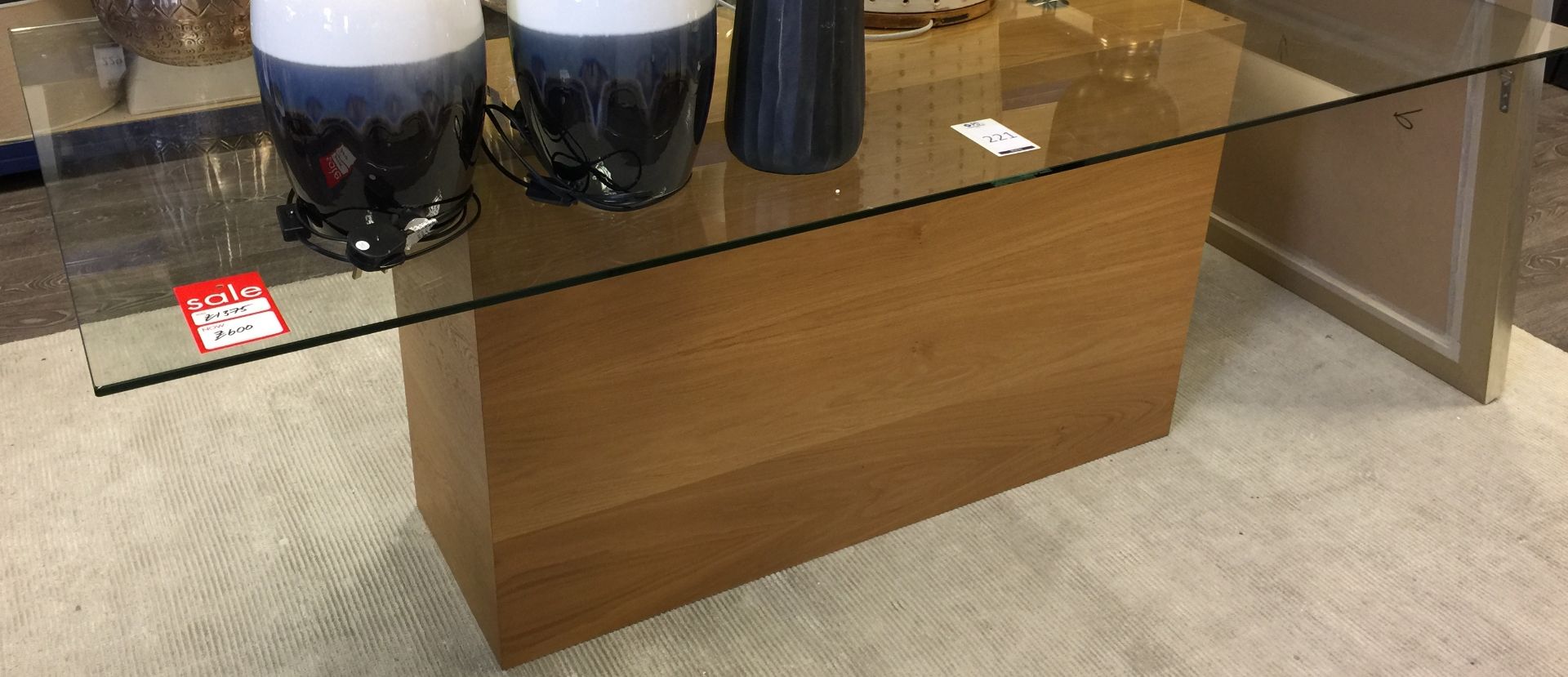 Michael Northcroft Glass And Light Oak Dining Table (Approximate Retail - £2,100)