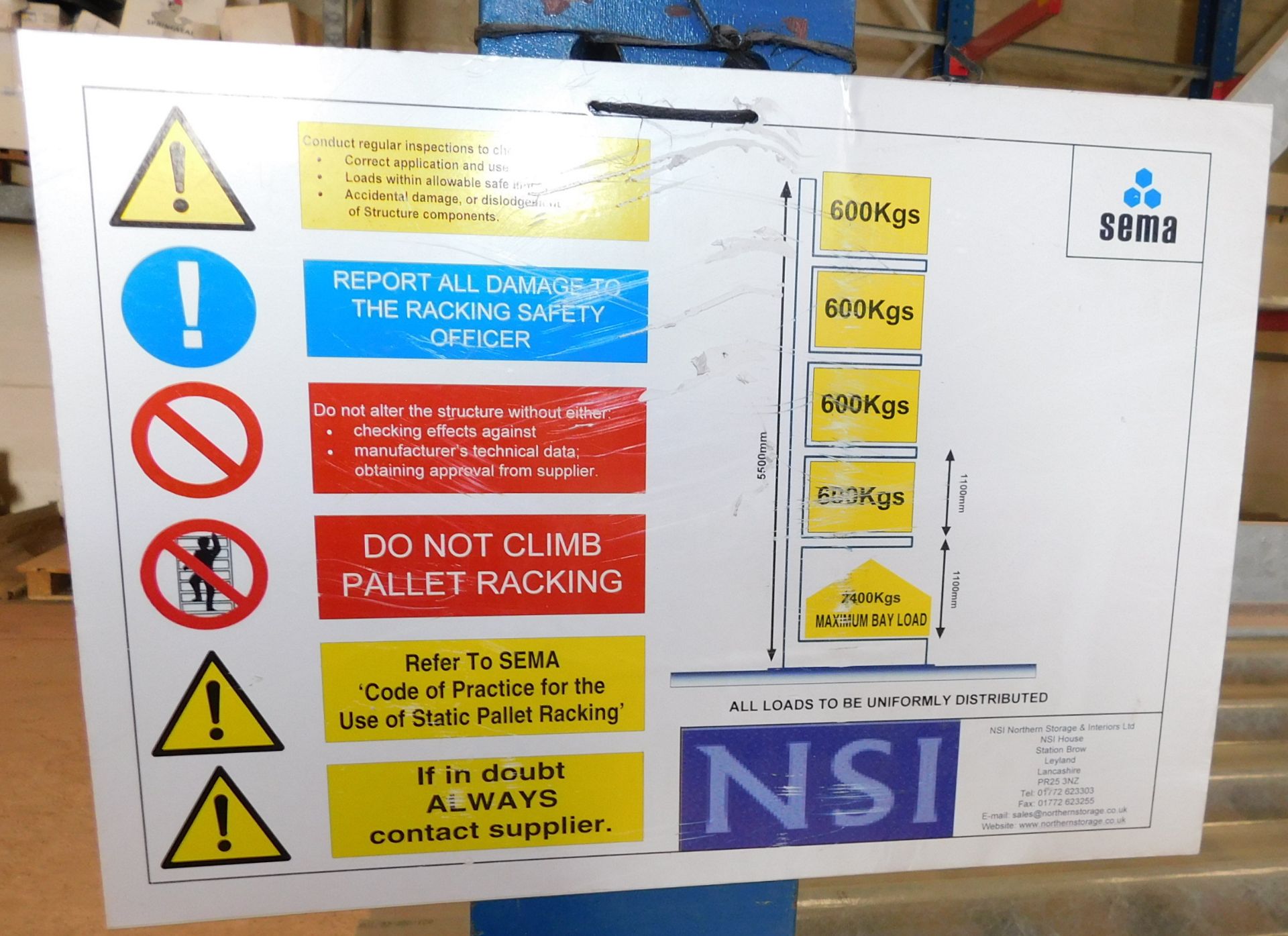 Double Sided Stock Rack with Eight 5.5m Uprights & Eighty 600kg Arms (Collection after 2pm Thursday) - Image 2 of 3