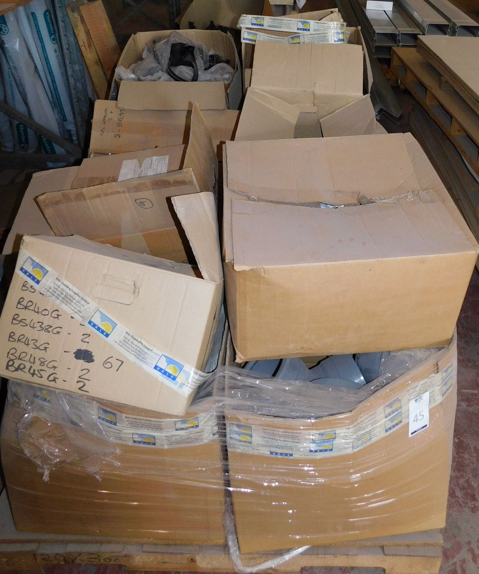 Pallet Containing Quantity of Guttering Connections & Fittings Etc.