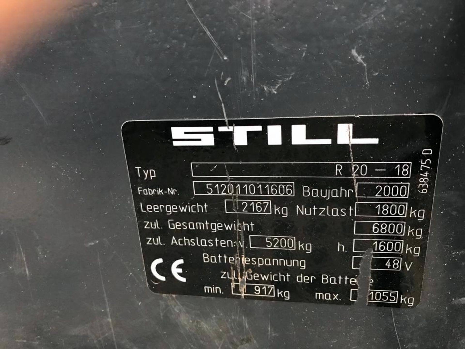 STILL R20-18 Electric Forklift (2000) with Charger (Located Milton Keynes, Viewing by - Image 4 of 5