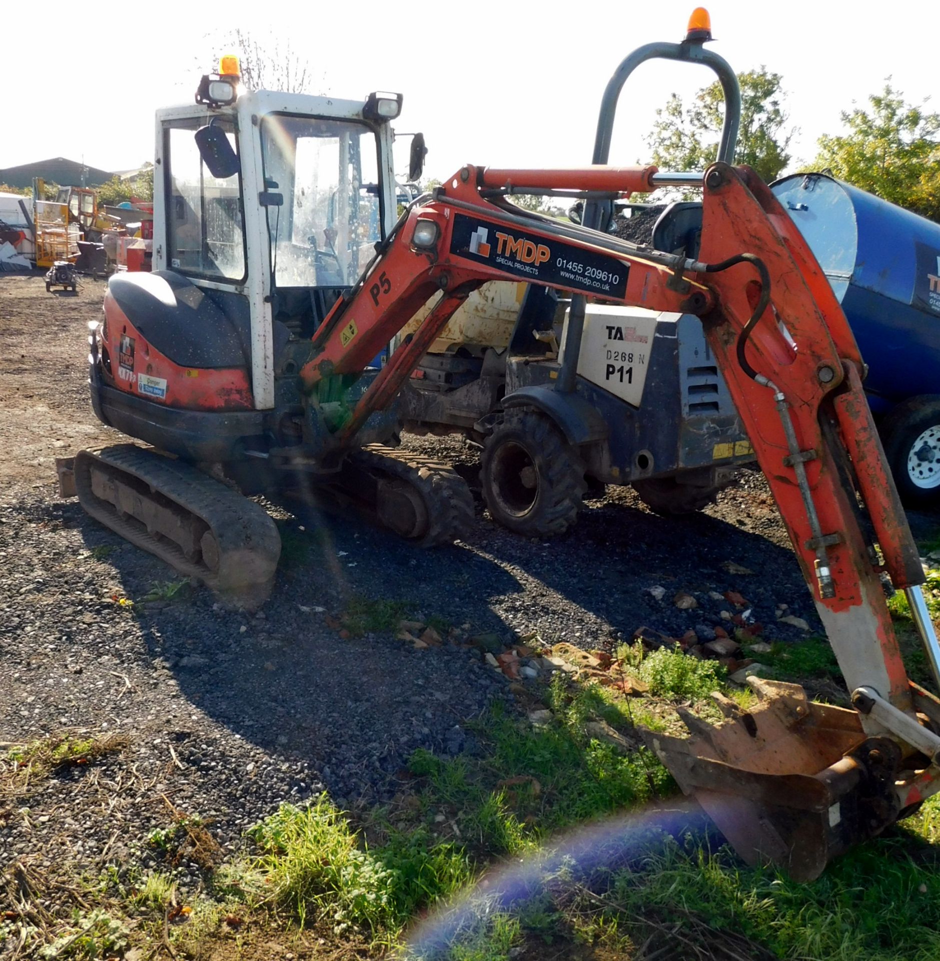 Kubota KX71-3 Mini Excavator, Rubber Tracks, Blade, Offset, Piped., serial number - Image 7 of 15