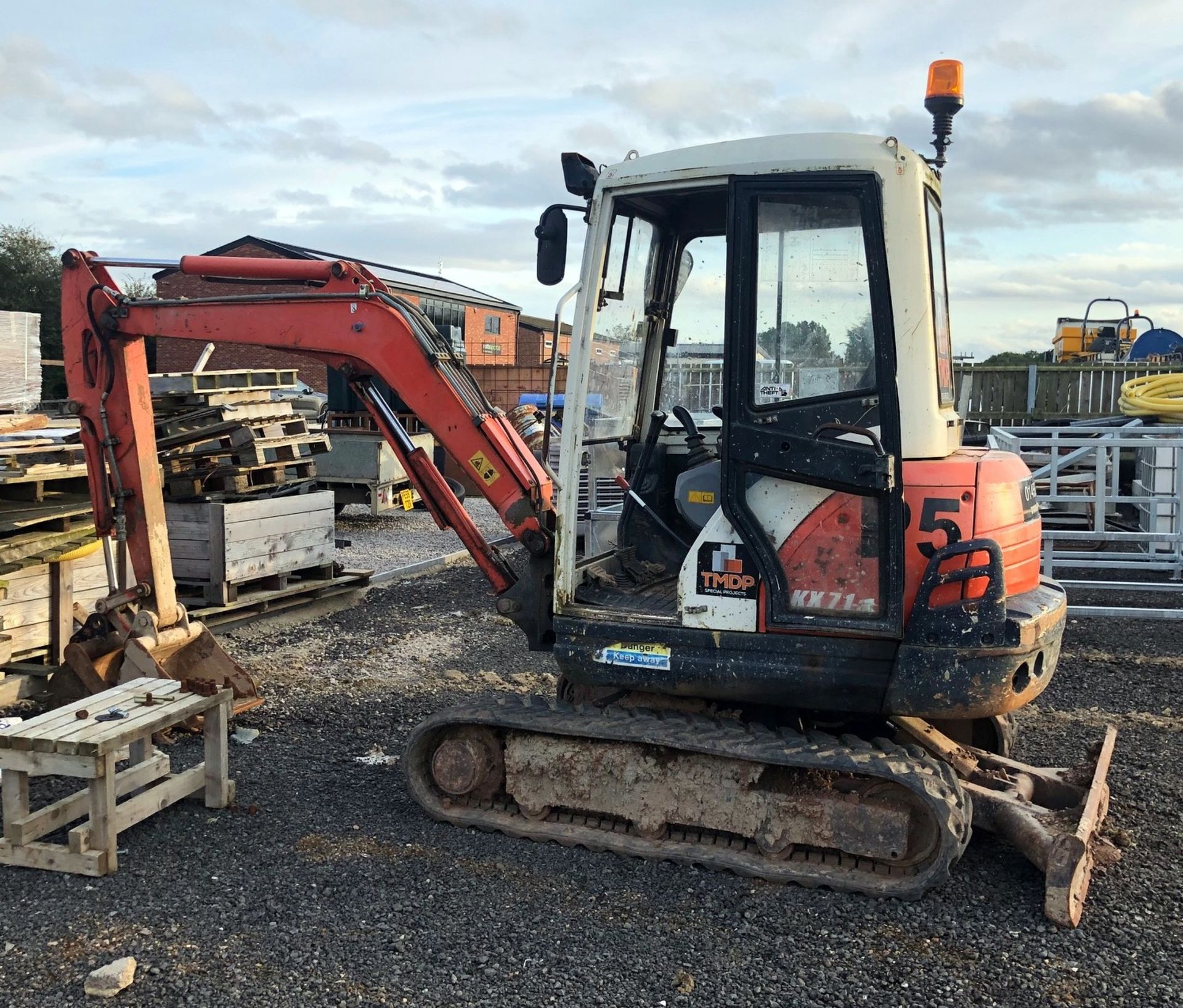 Kubota KX71-3 Mini Excavator, Rubber Tracks, Blade, Offset, Piped., serial number