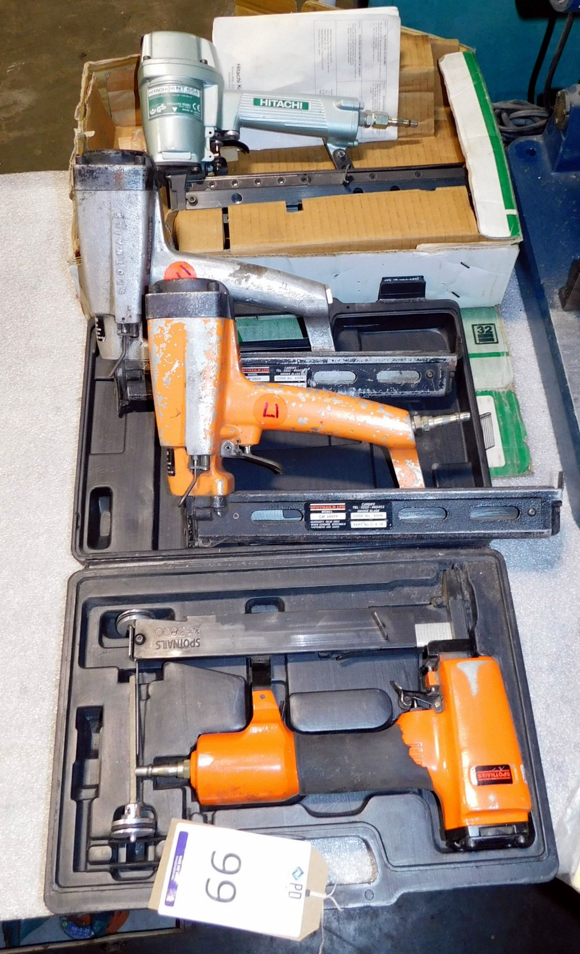 Four Various Air Nailers (Located Unit G, Harlow House, Shelton Road, Willowbrook Industrial Estate,