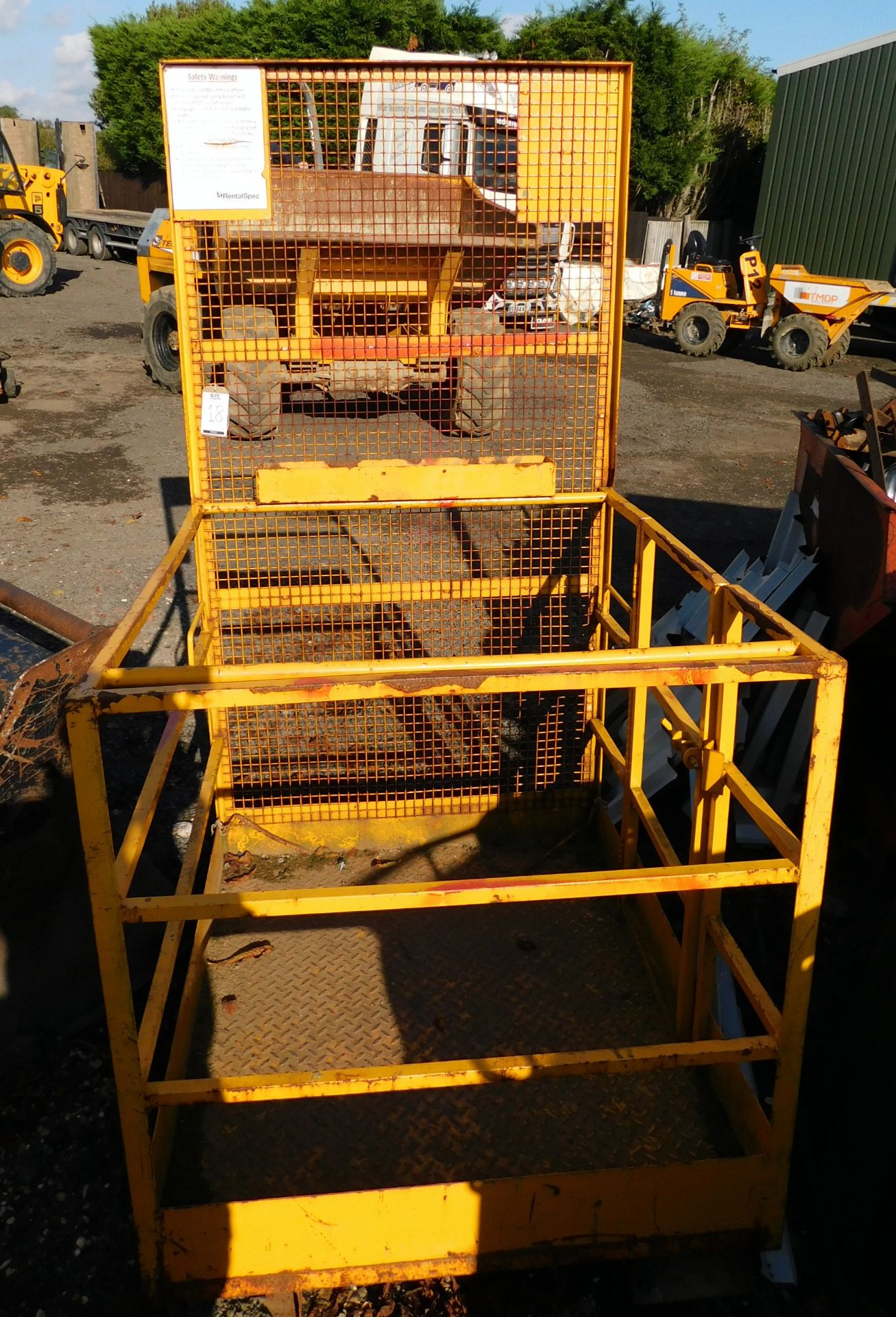 Steel Forklift Mounted Man Cage (Located Milton Keynes, Viewing by Appointment – see General Notes)