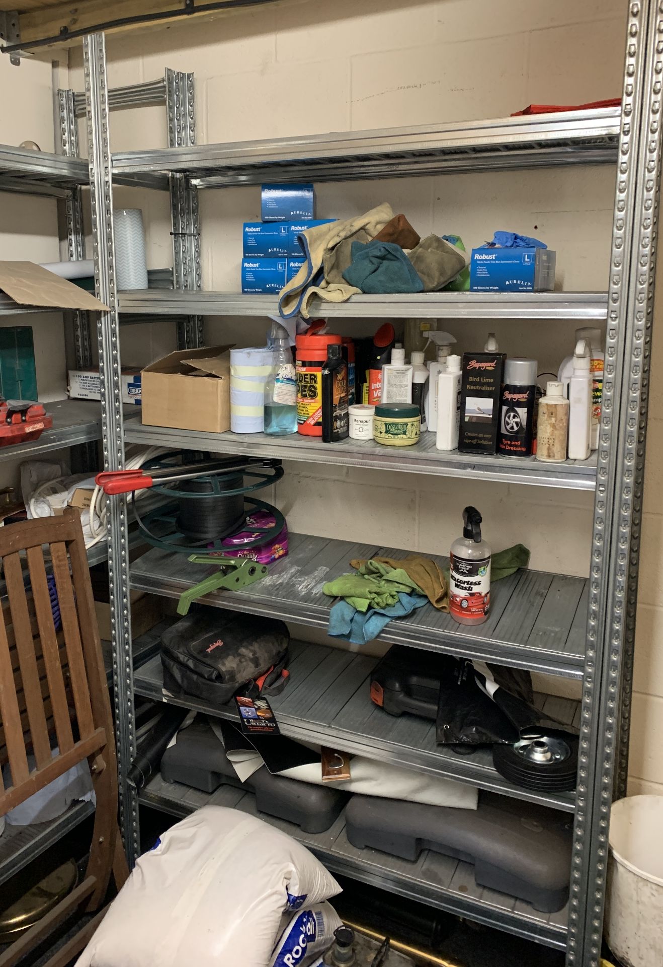 Three Bays of Lightweight Shelving & Quantity of Assorted Cleaning Products (Located Unit G, - Image 2 of 2