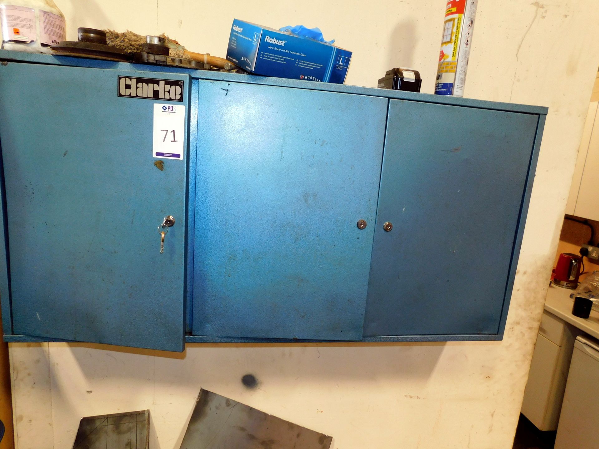 Clarke 3 Door Cabinet (Located Unit G, Harlow House, Shelton Road, Willowbrook Industrial Estate,