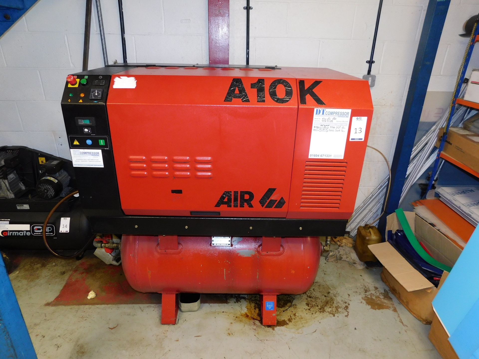 Ecoair A10 Receiver Mounted Silenced Air Compressor, Serial No 2143186 (2000) 8 Bar Max Pressure (