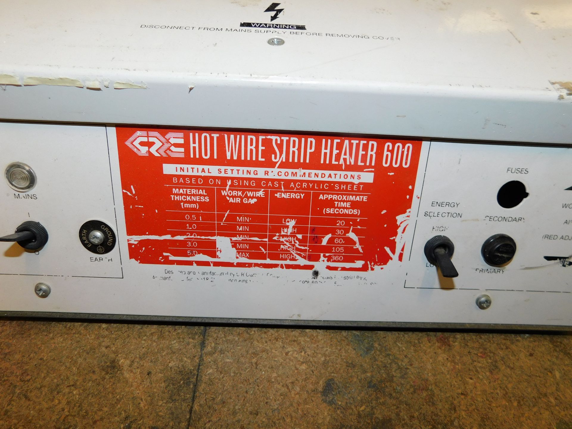 CPC Hotwire Strip Heater 600 (Located Northampton – See General Notes for Full Address) - Bild 2 aus 2