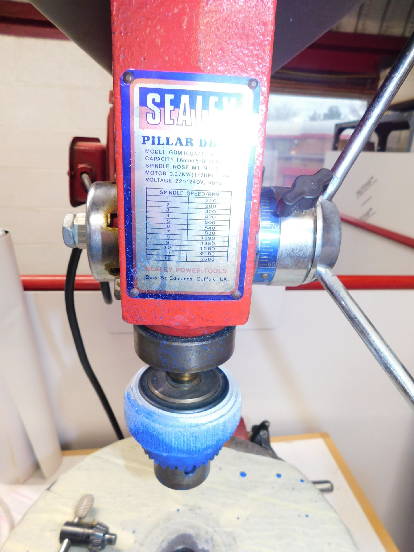 Sealey GDM100A Benchtop Pillar Drill (Located Northampton – See General Notes for Full Address) - Image 4 of 4