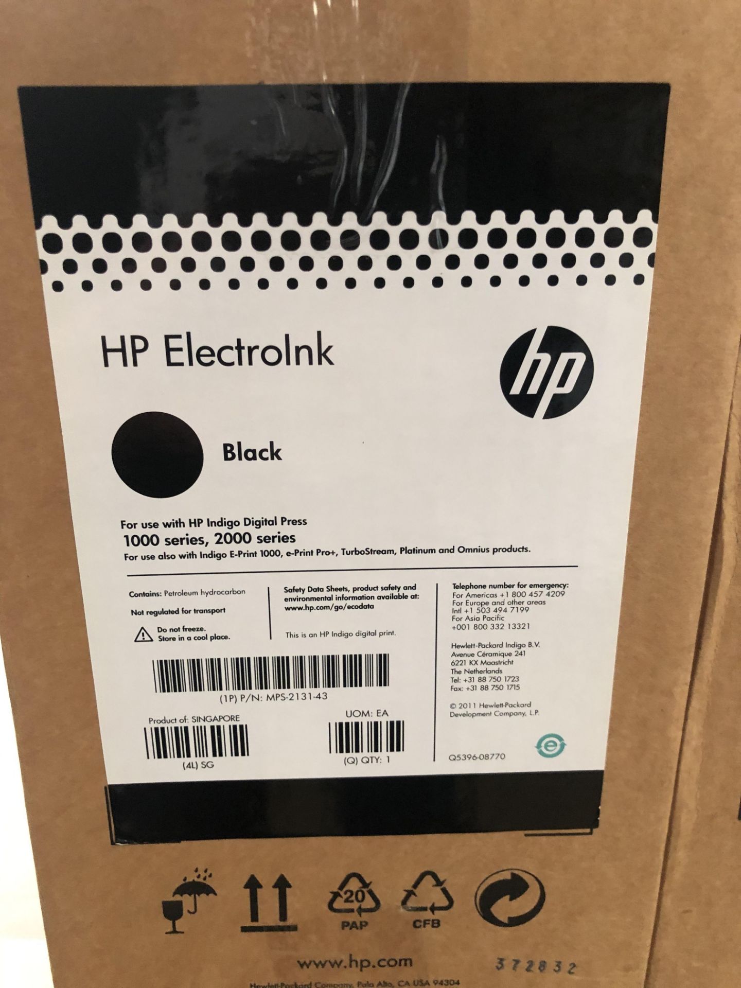 50 Cans of HP ElectroInk Black to suit HP Indigo Digital Press 1000 & 2000 Series (to 5 boxes) ( - Bild 2 aus 2