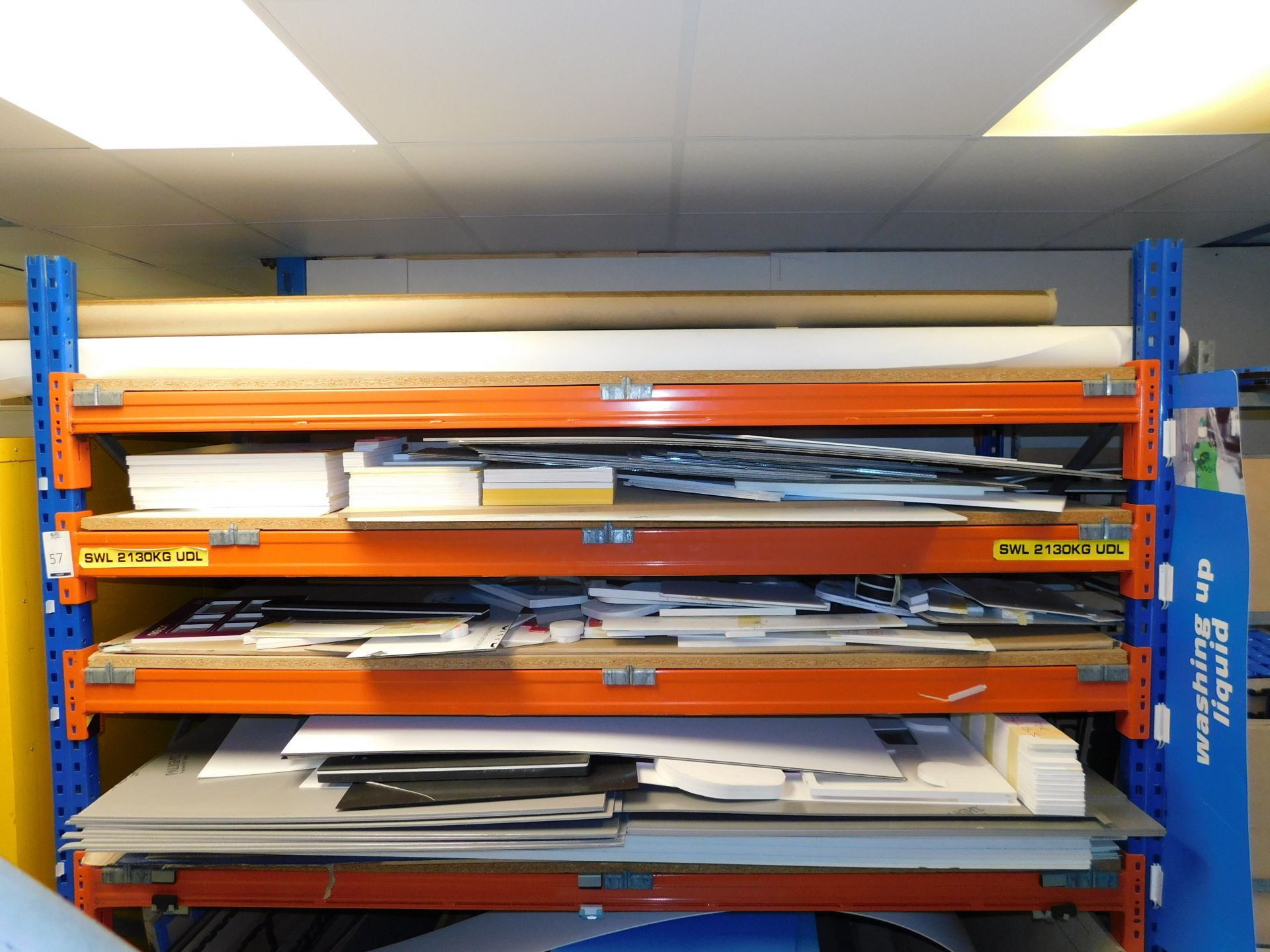 Boltless Shelving & Quantity of Assorted Foam Stock (Located Northampton – See General Notes for