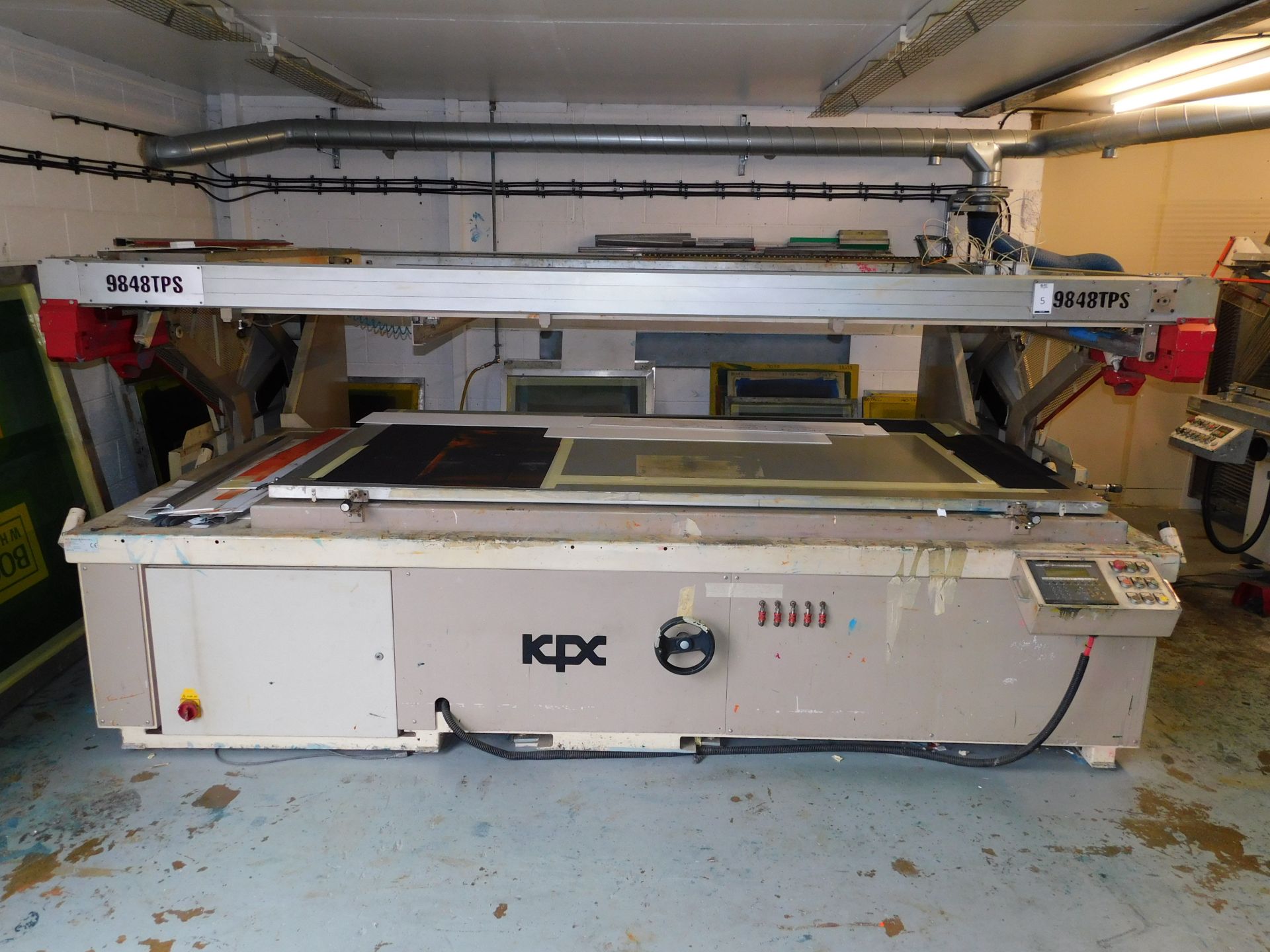 KPX 9848TPS Screen Printer, Approx. 2000mm X 1200mm (1999) (Located Northampton – See General