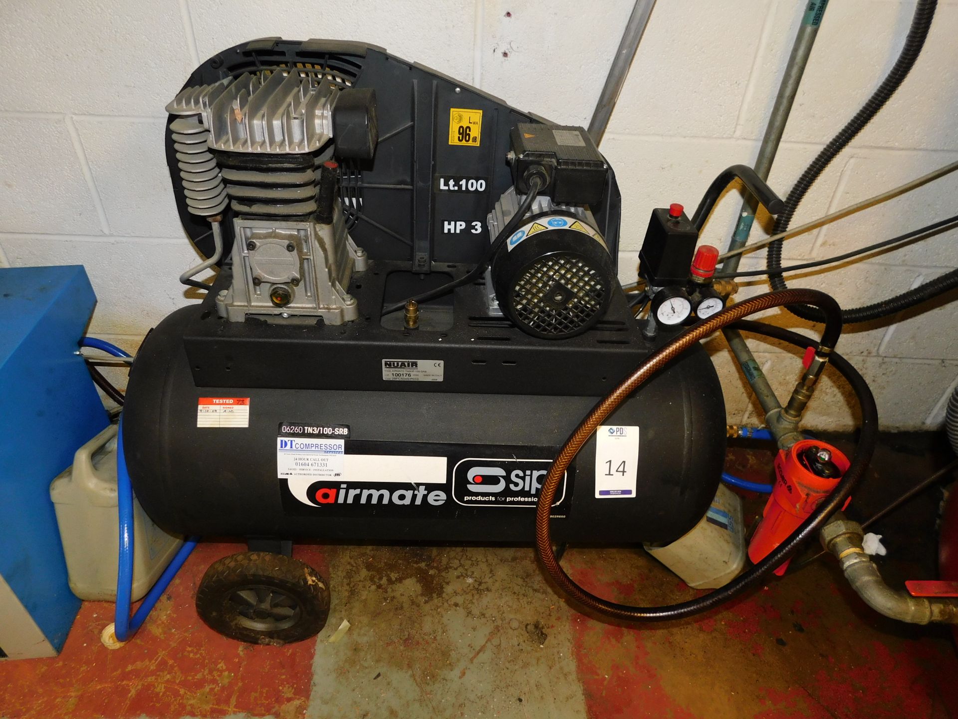 SIP Airmate Receiver Mounted Air Compressor (Located Northampton – See General Notes for Full