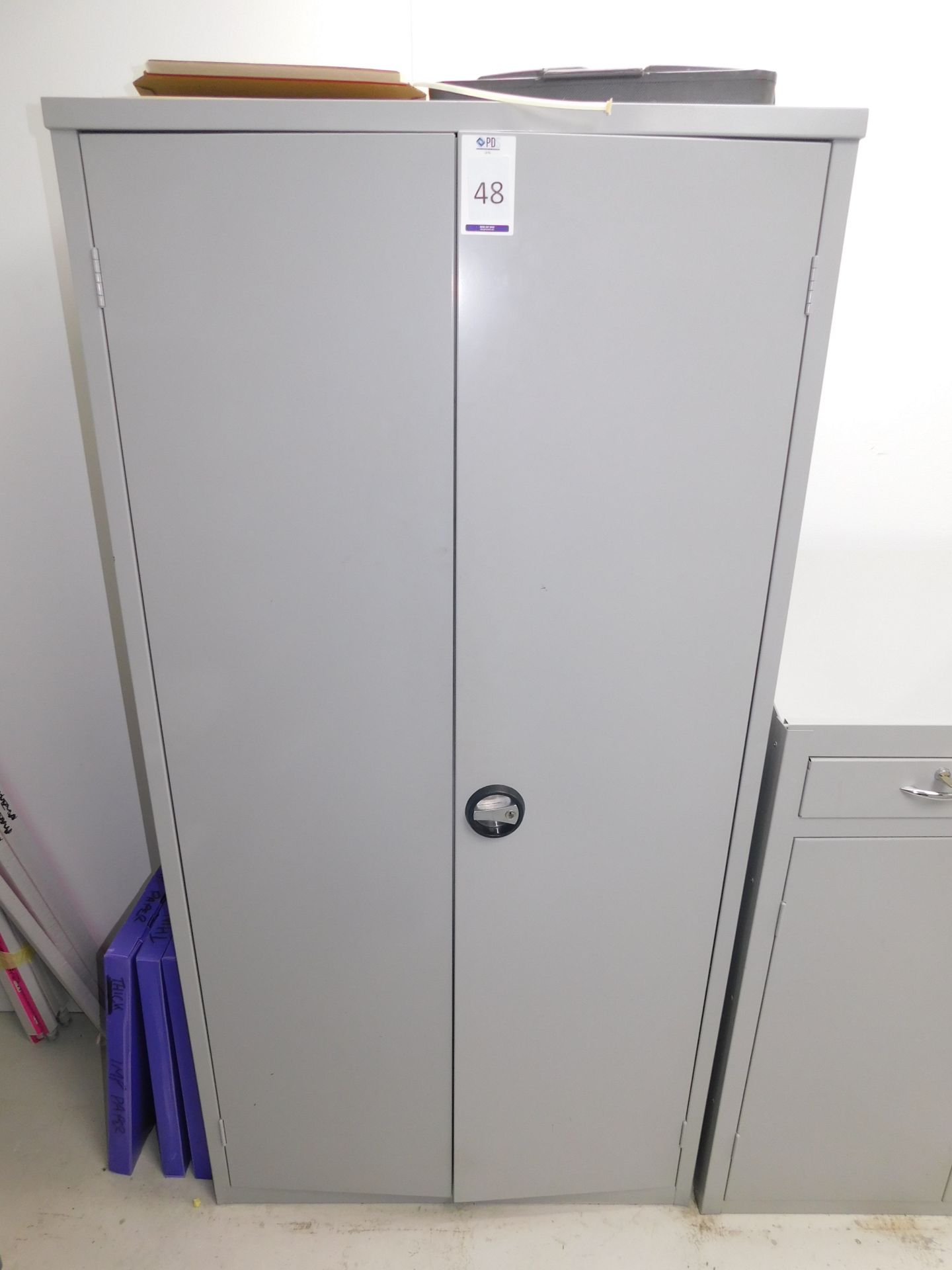 Fire Resistant Double Door Cabinet & Contents to Include Various Consumables (Located