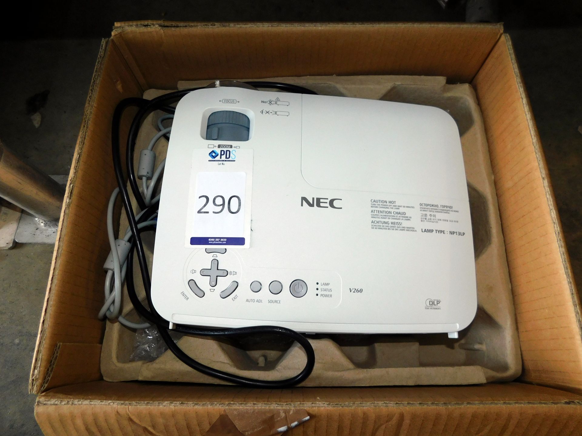 NEC NP-V260 Projector (Located Upminster – See General Notes for Full Address)