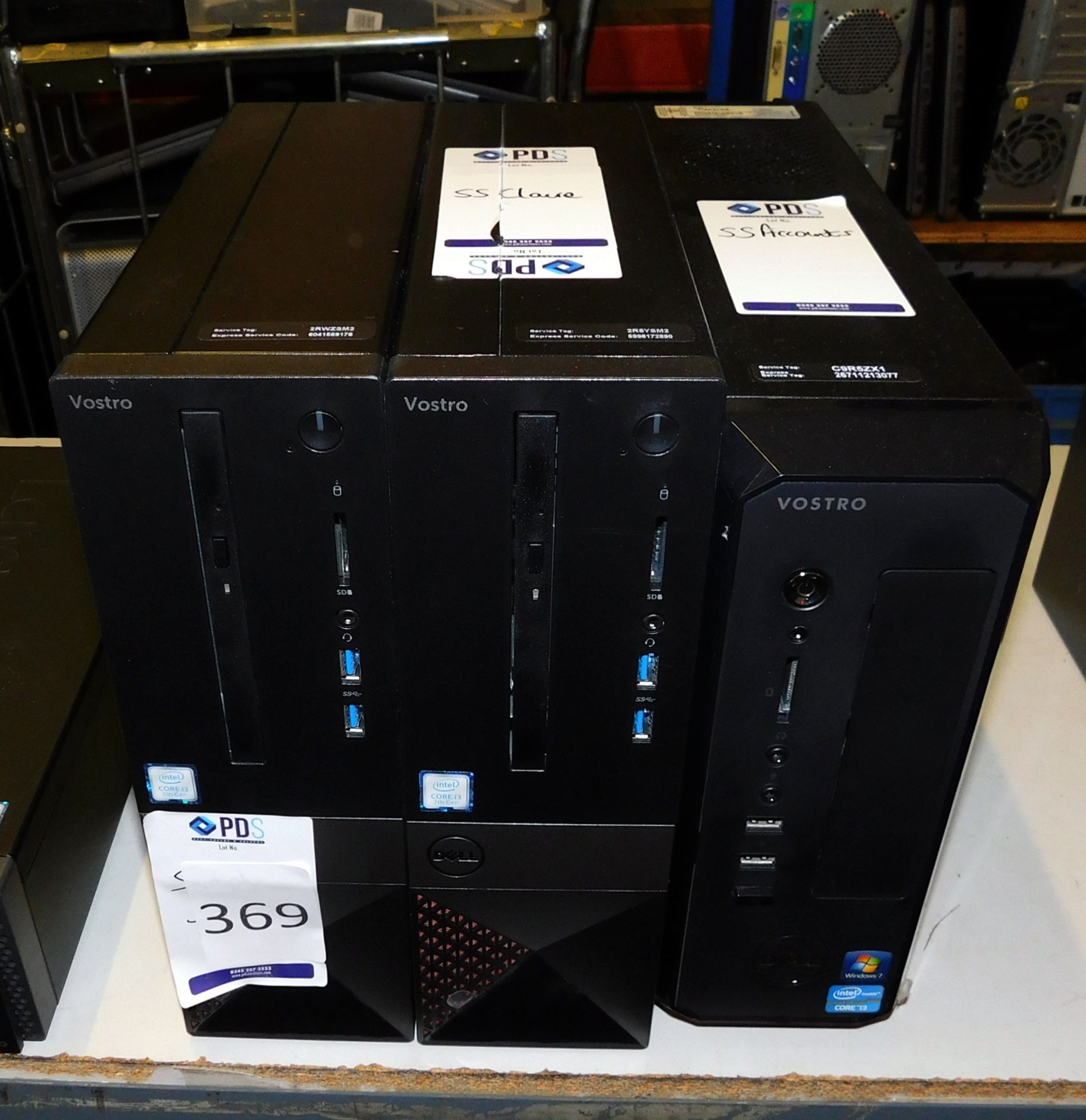 3 Dell Vostro i3 Mini PC’s (No HDD’s) (Located Stockport – See General Notes for Full Address)