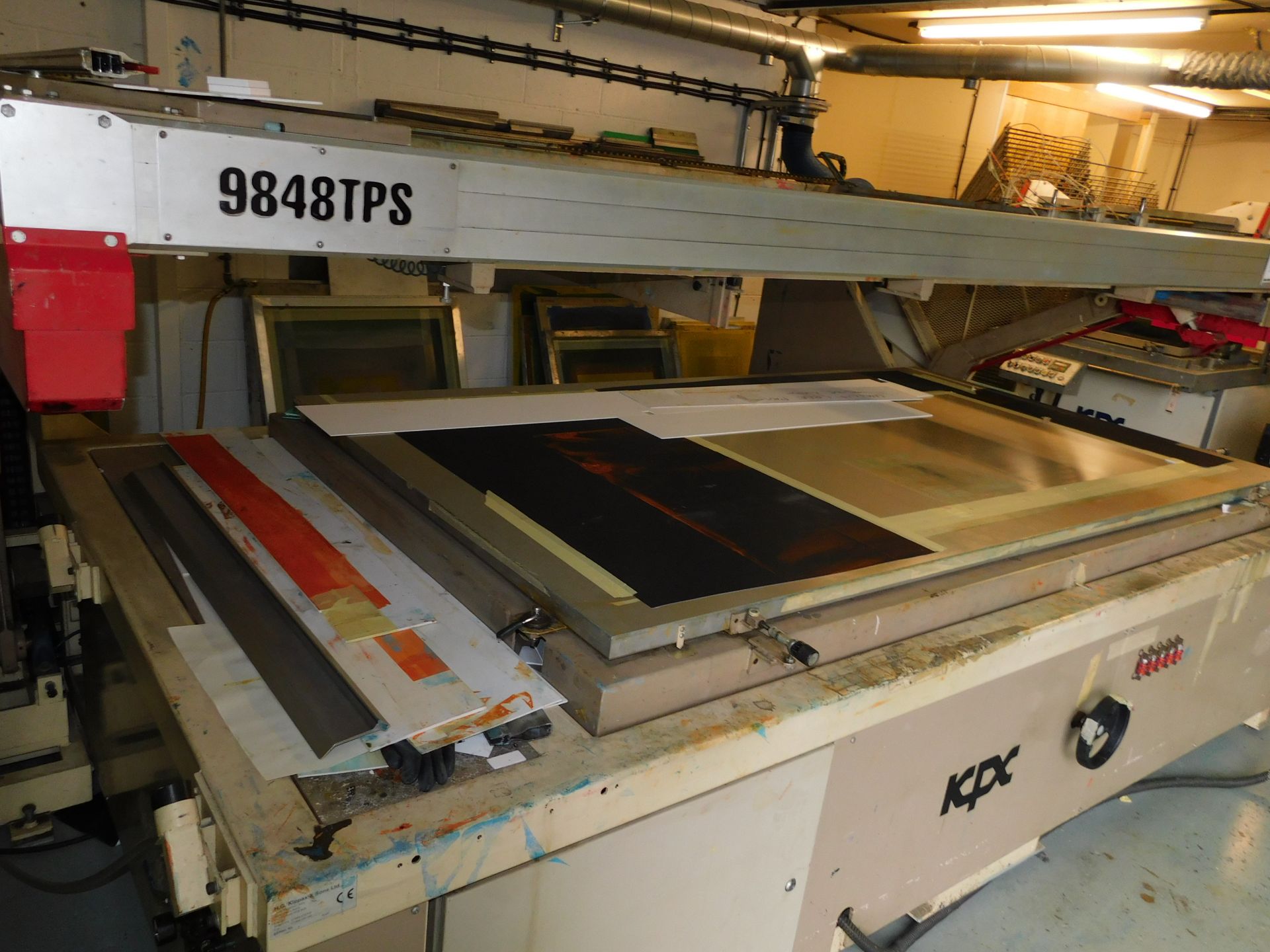 KPX 9848TPS Screen Printer, Approx. 2000mm X 1200mm (1999) (Located Northampton – See General - Bild 9 aus 10