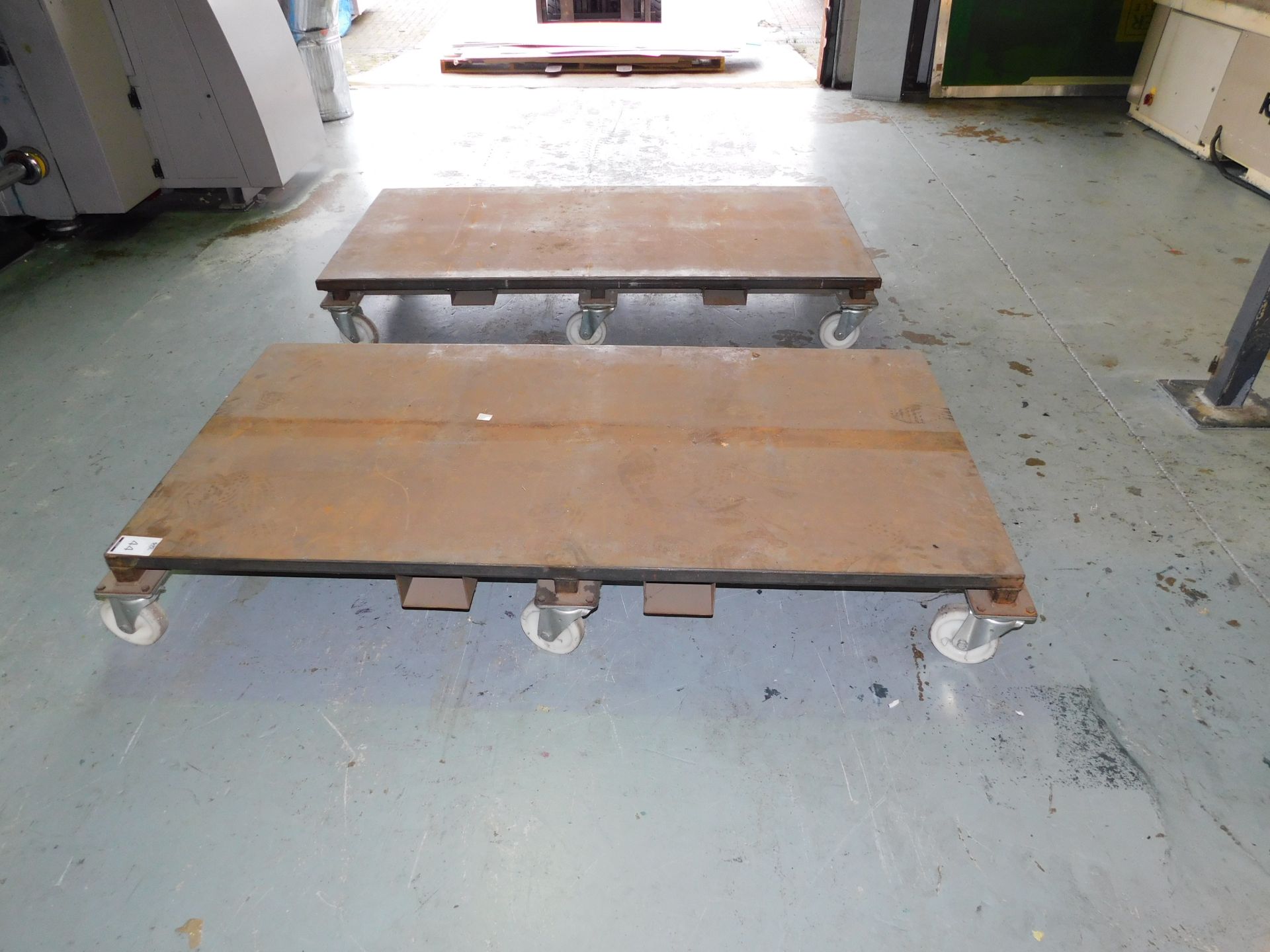 4 Fabricated Heavy Duty Trollies With Fork Slots (1 Located On Mezzanine) (Located Northampton – See - Bild 3 aus 3