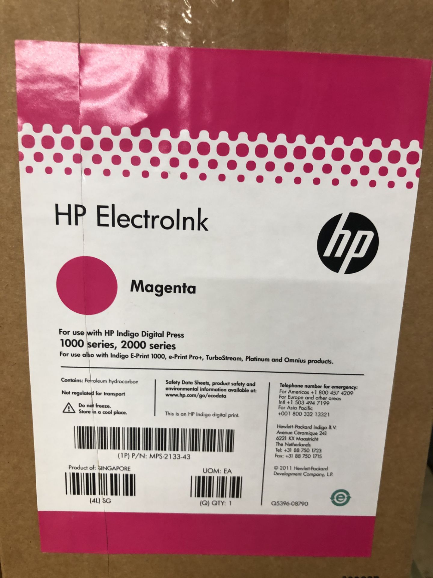 50 Cans of HP ElectroInk Magenta to suit HP Indigo Digital Press 1000 & 2000 Series (to 5 boxes) ( - Bild 2 aus 2